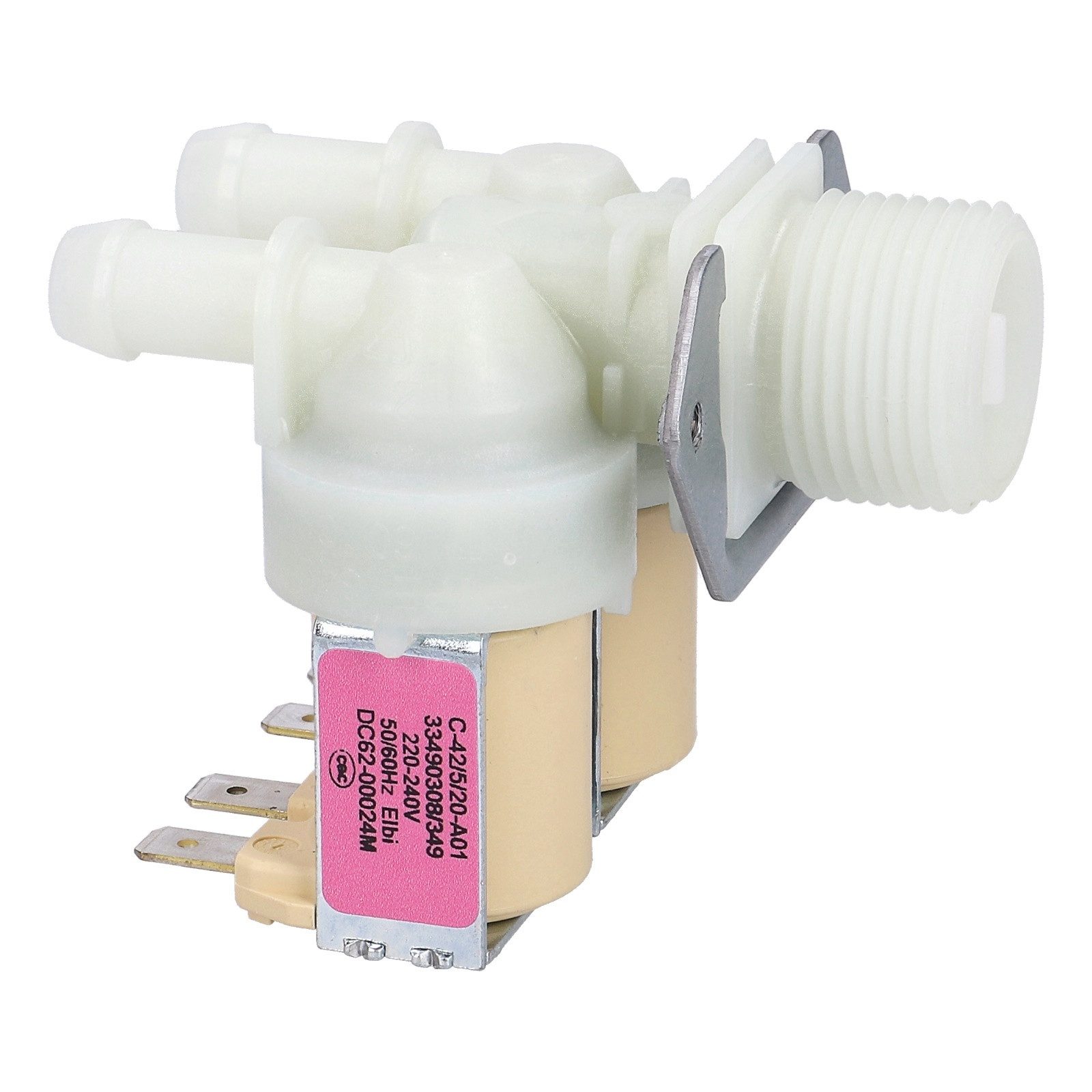 easyPART Durchflussschalter wie SAMSUNG DC62-00024M Magnetventil 2fach 180°, Waschmaschine