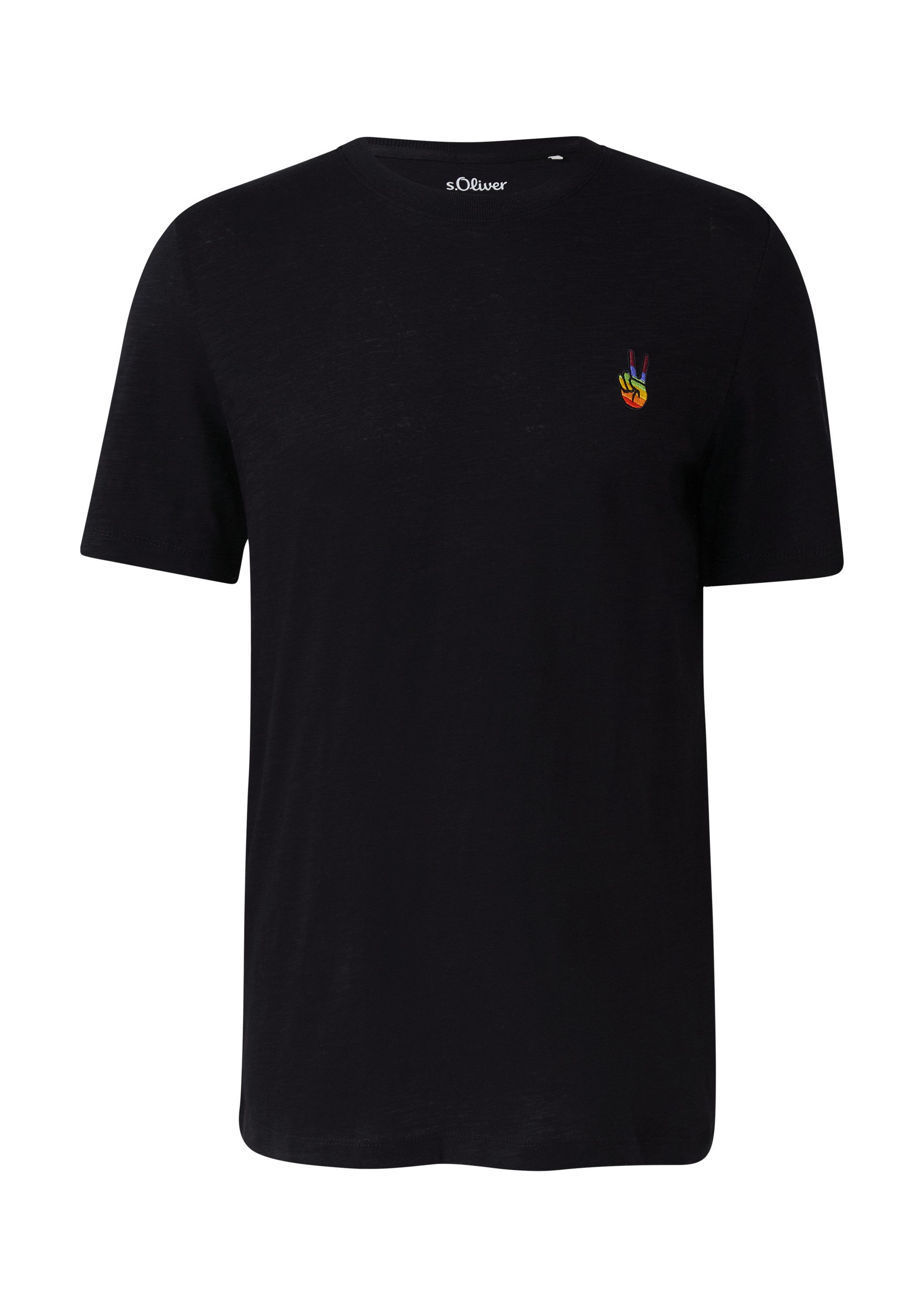 s.Oliver Kurzarmshirt T-Shirt T-Shirt mit Pride-Motiv günstig online kaufen