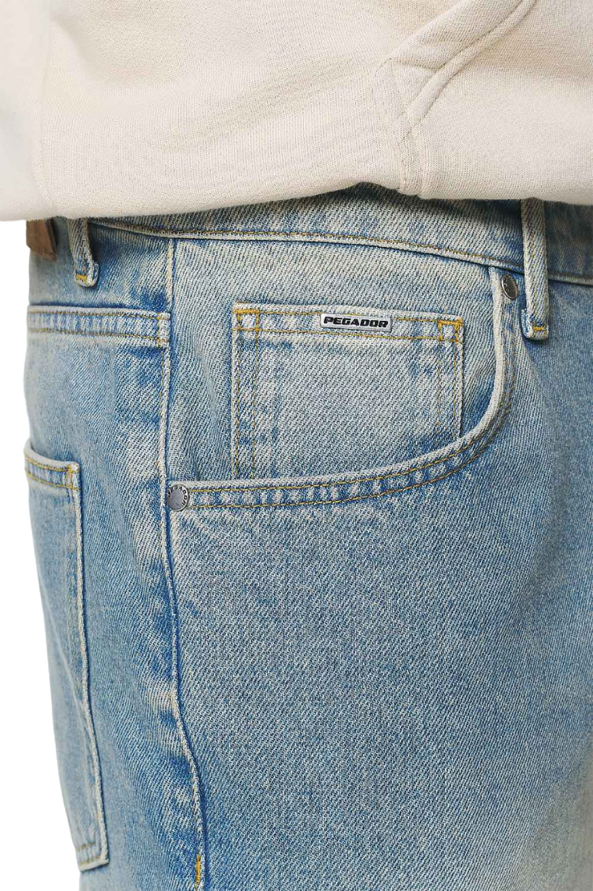 und Set) 5-Pocket-Jeans kein Knöpfe logogeprägte (1-tlg., Nieten Baltra Baggy Pegador