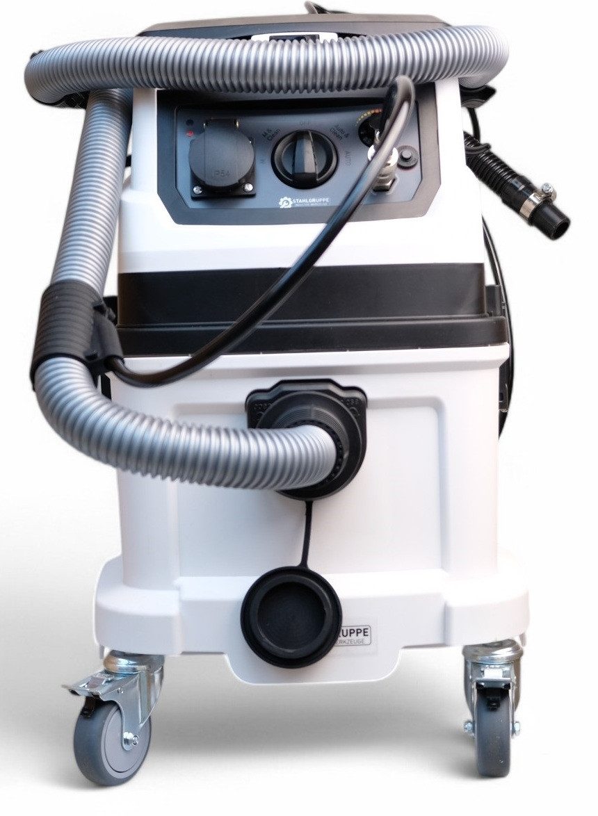 DeTec. Industriesauger mit Klopffunktion und Fernbedienung 1600W 40L Tank 230V, 1600 W, mit Beutel, inkl. Druckluftanschluss und Autostart Funktion