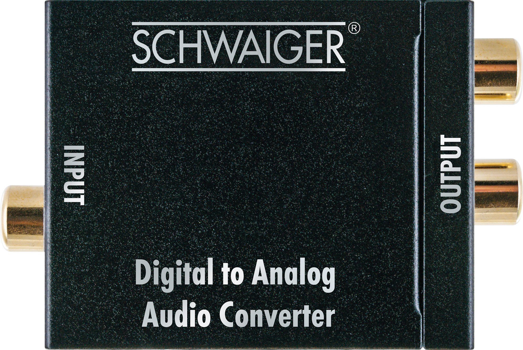 Schwaiger ADW200 513 Medienkonverter zu Koaxial Buchse, TOSLINK Buchse IN, CINCH Buchse, digitales Koaxial oder Toslink Audiosignal zu analoges Stereosignal