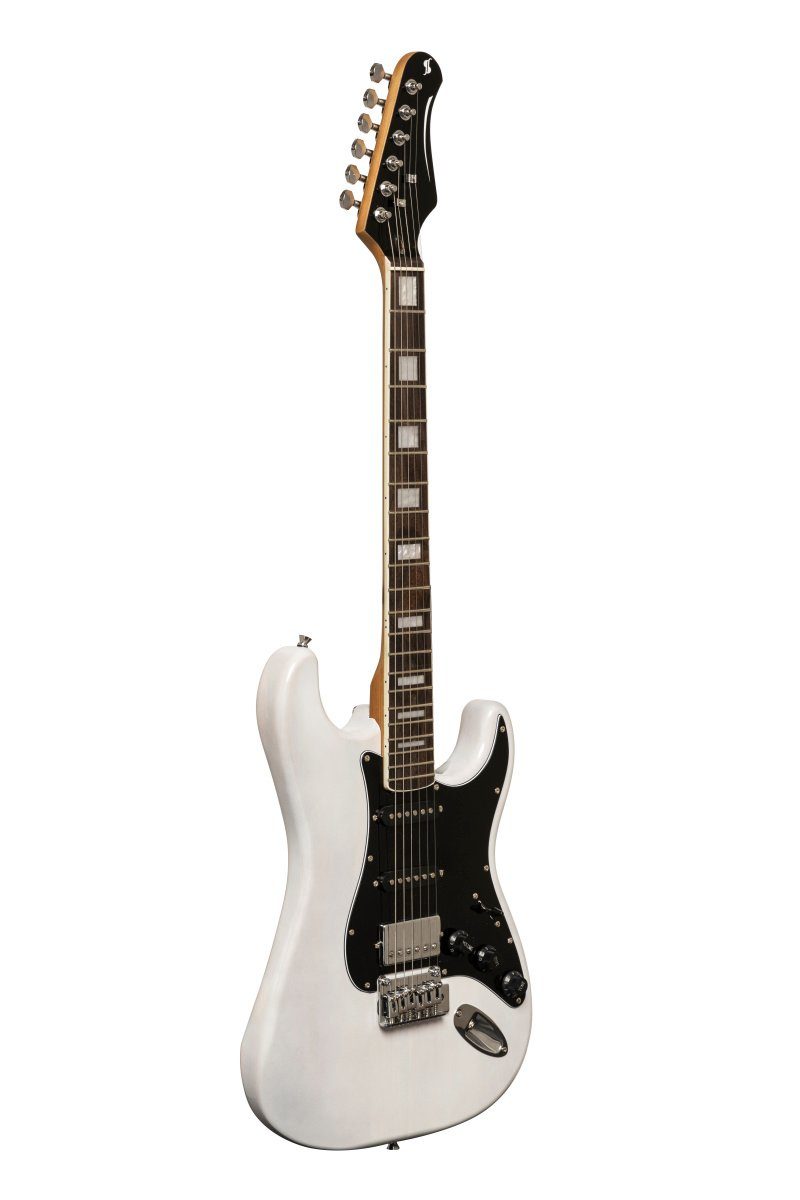 E-Gitarre SES-60 WHB E-Gitarre mit Korpus aus massiver Erle