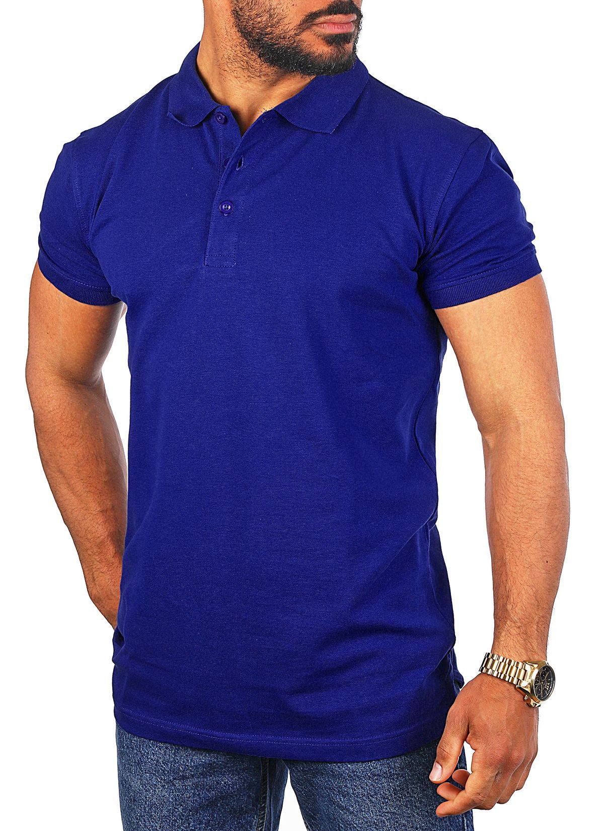 Young & Rich Poloshirt Herren Uni 1002 Größe S bis 9XL! unifarben regular fit