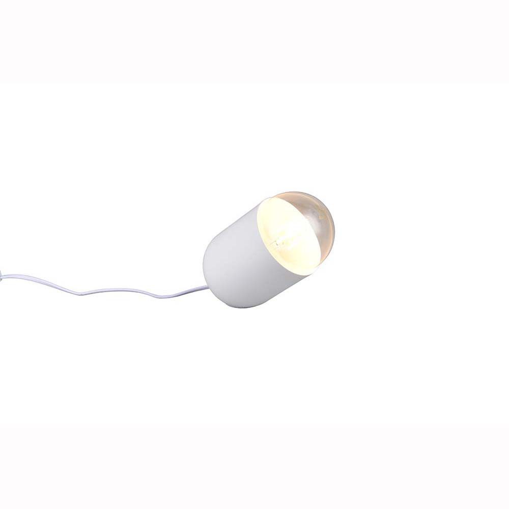 Reality Leuchten Tischleuchte, Leuchtmittel nicht inklusive, Nachttischleuchte Beistellleuchte Tischlampe E27 weiß Schlafzimmer H