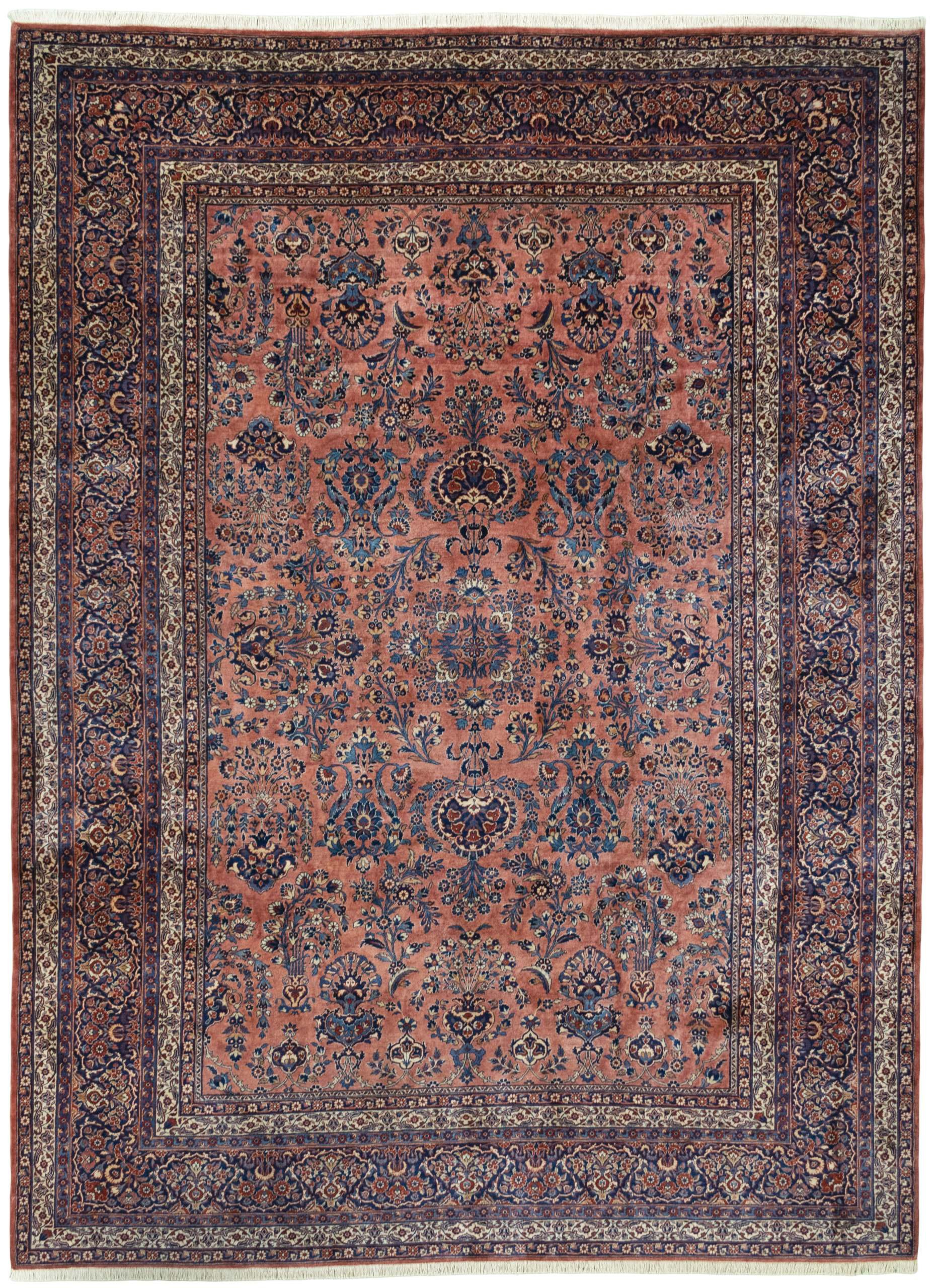 CABBEL Orientteppich 412x305 cm Perser Sarogh Rot Korkwolle Handgeknüpft Klassisch Unikat, rechteckig, Höhe: 8 mm, 100% Korkwolle – robust, langlebig, traditionelle Knüpfdichte