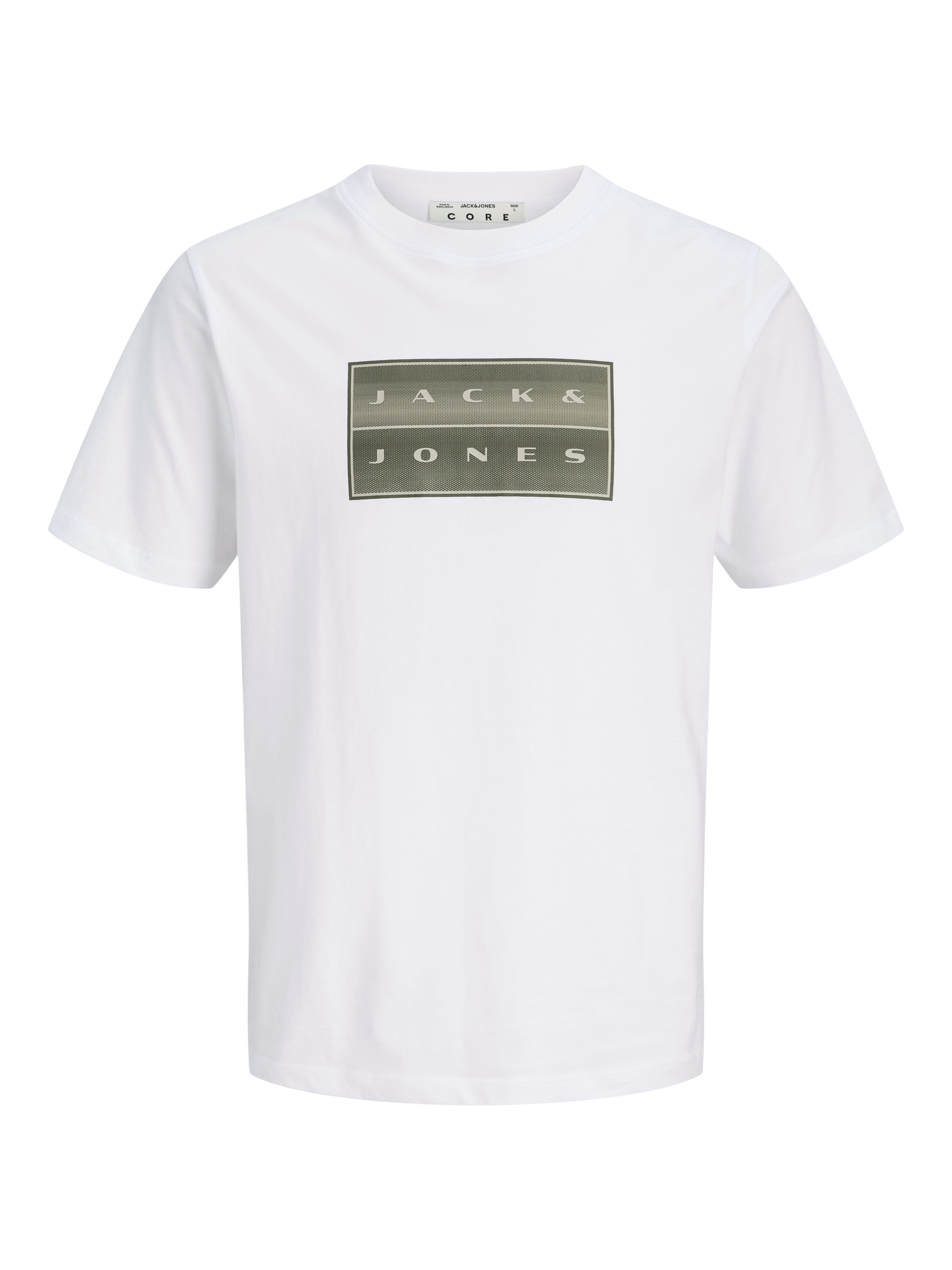 Jack & Jones Rundhalsshirt JCOFUSION BOX PRINT TEE SS CN SN Baumwolle, regular fit
