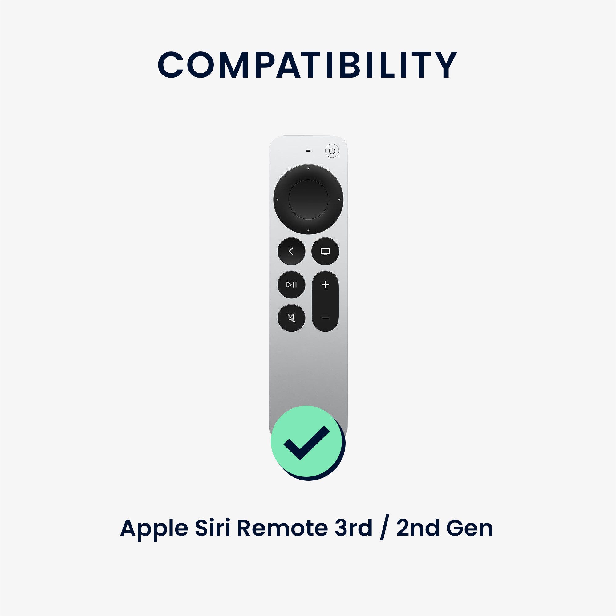 kwmobile Siri Remote 3rd / 2nd Gen Hülle Universal-Fernbedienung (Fernbedienung Silikon Case)