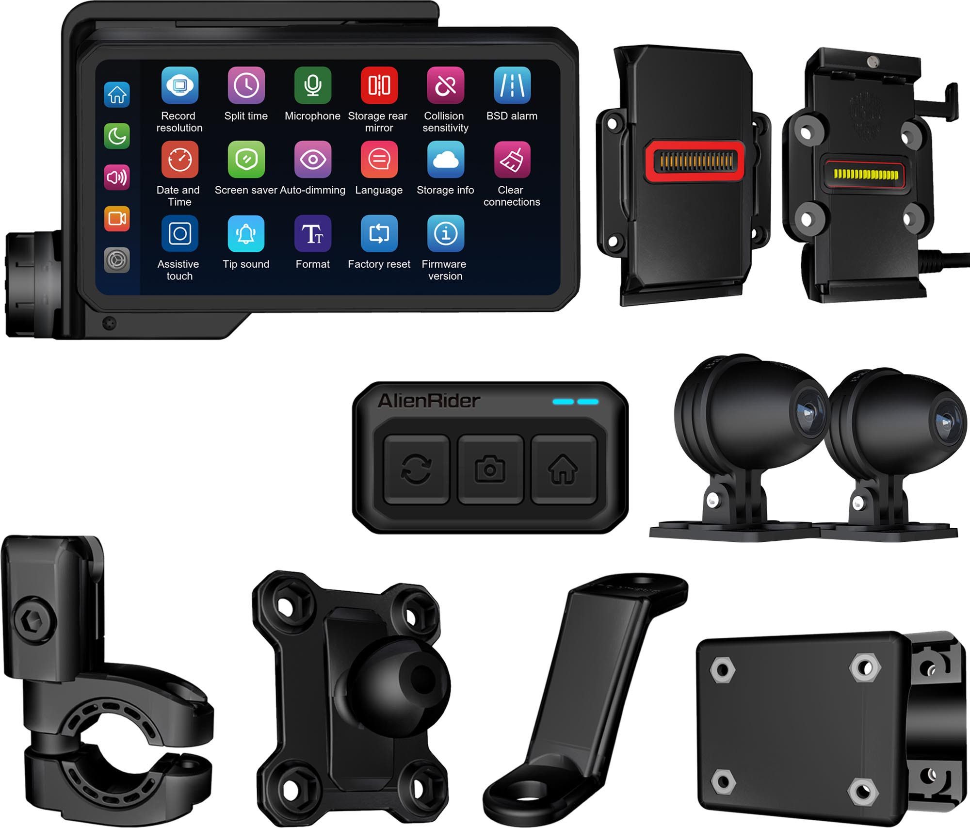 FC-Moto M2-QR Bundle 6.2 Universal Motorrad Multimediasystem Motorrad-Navigationsgerät (Bluetooth robust)