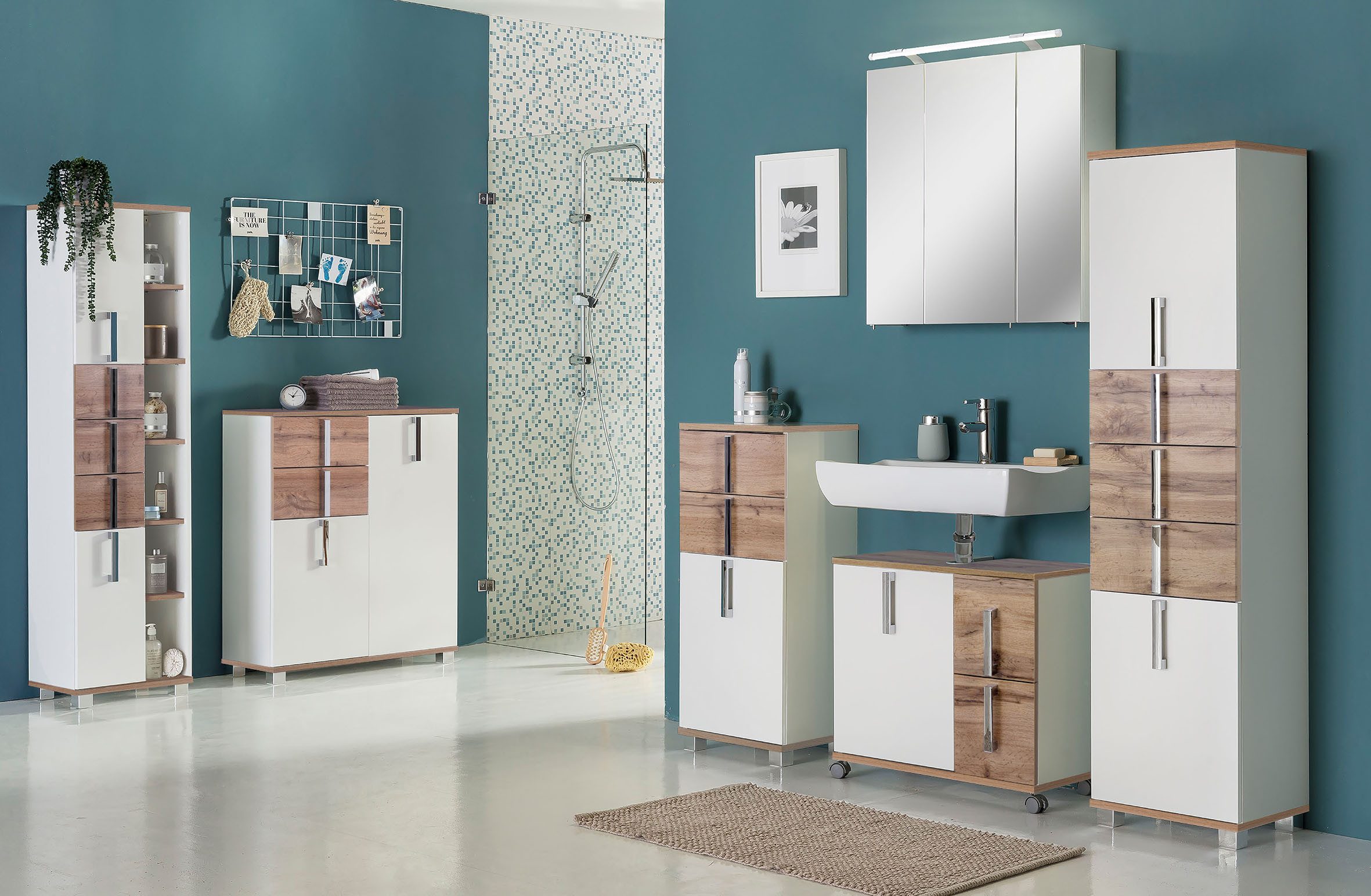 Schildmeyer Hochschrank Kampen made in Germany Höhe 163,7 cm, mit Metallgriffen, Türen mit Soft-Close-Funktion