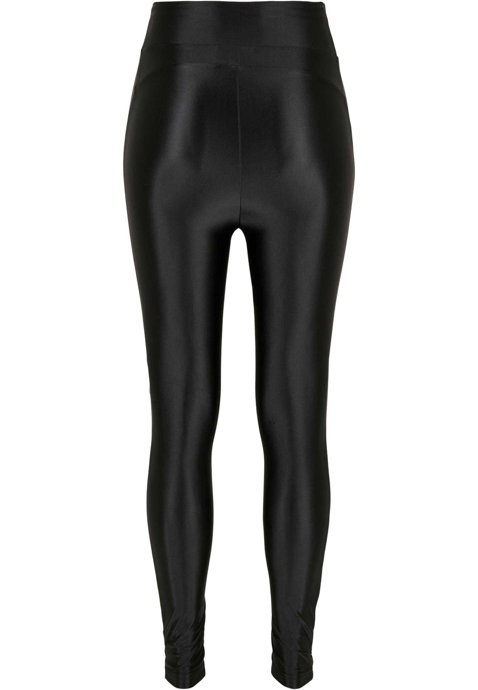 Metallic Leggings black Shiny Damen Highwaist CLASSICS URBAN Leggings (1-tlg) Ladies