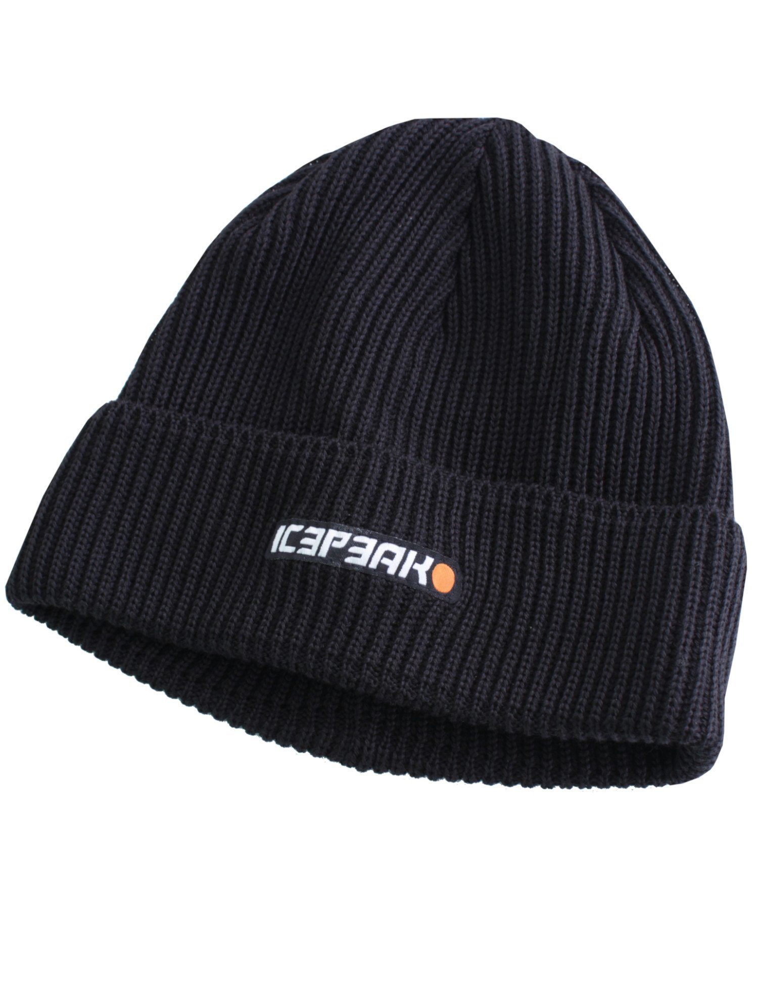 Icepeak Strickmütze Beanie Igal Wintermütze Umschlagbarer Rand mit Logo-Pat günstig online kaufen