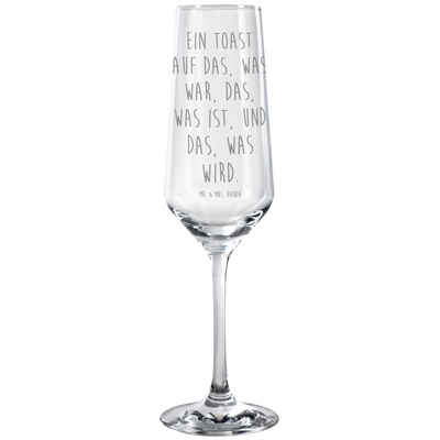 Mr. & Mrs. Panda Sektglas Ein Toast auf alle Lebensphasen - Transparent - Geschenk, Sektglas, S, Premium Glas, Hochwertige Gravur