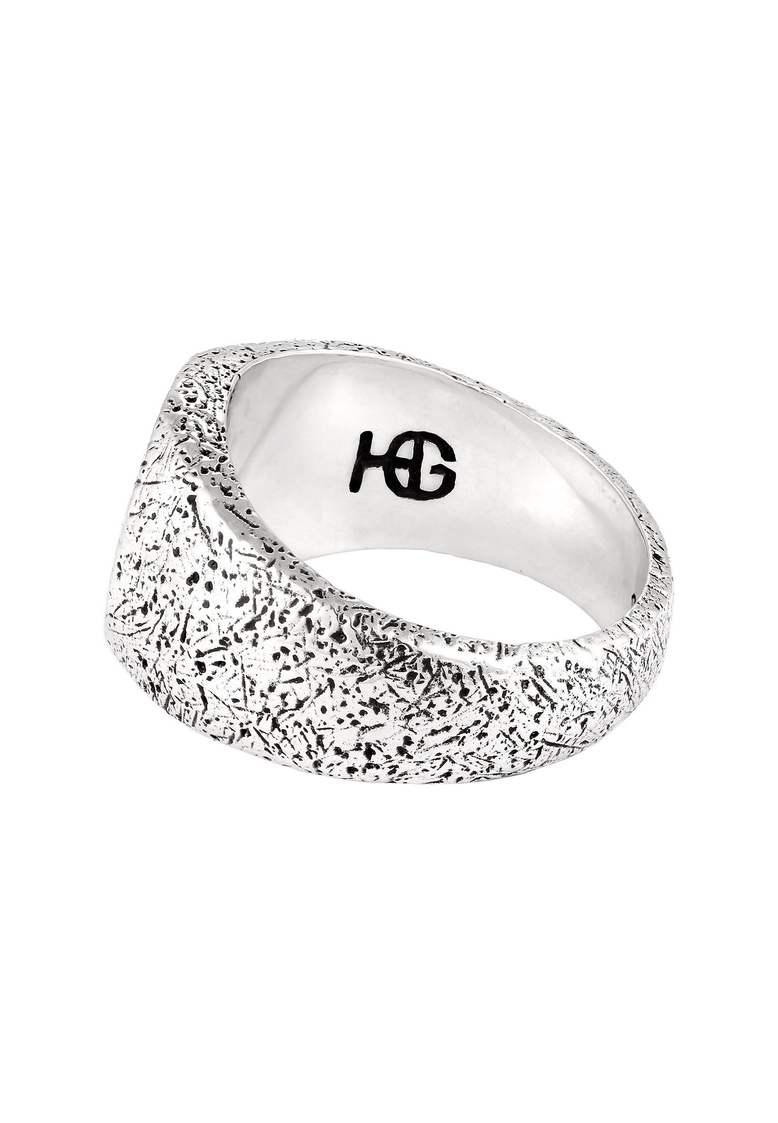 HAZE & GLORY Siegelring Siegelring Wave Onyx Schwarz 925 Sterling Silber