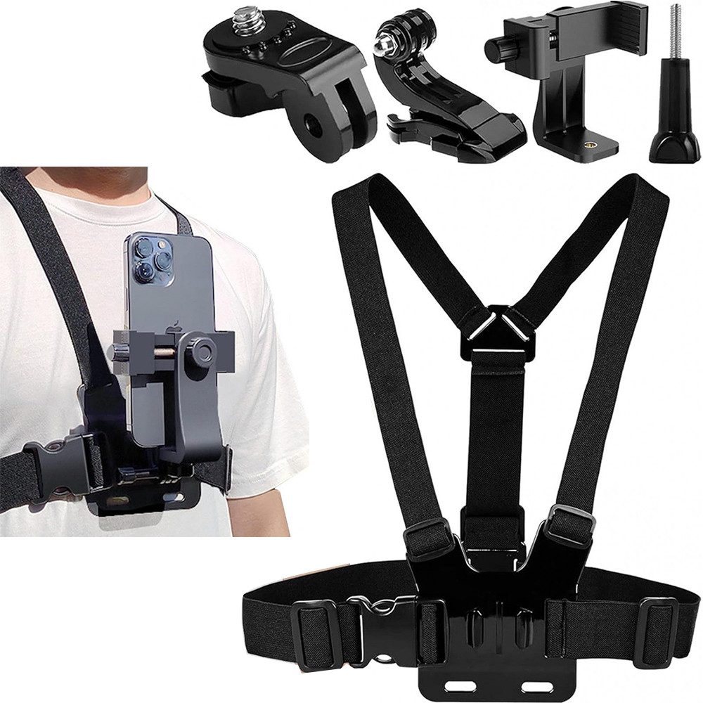 Handy-Halterung Multifunktions-Handy-Brusthalterung Gurthalter Verstellbarer