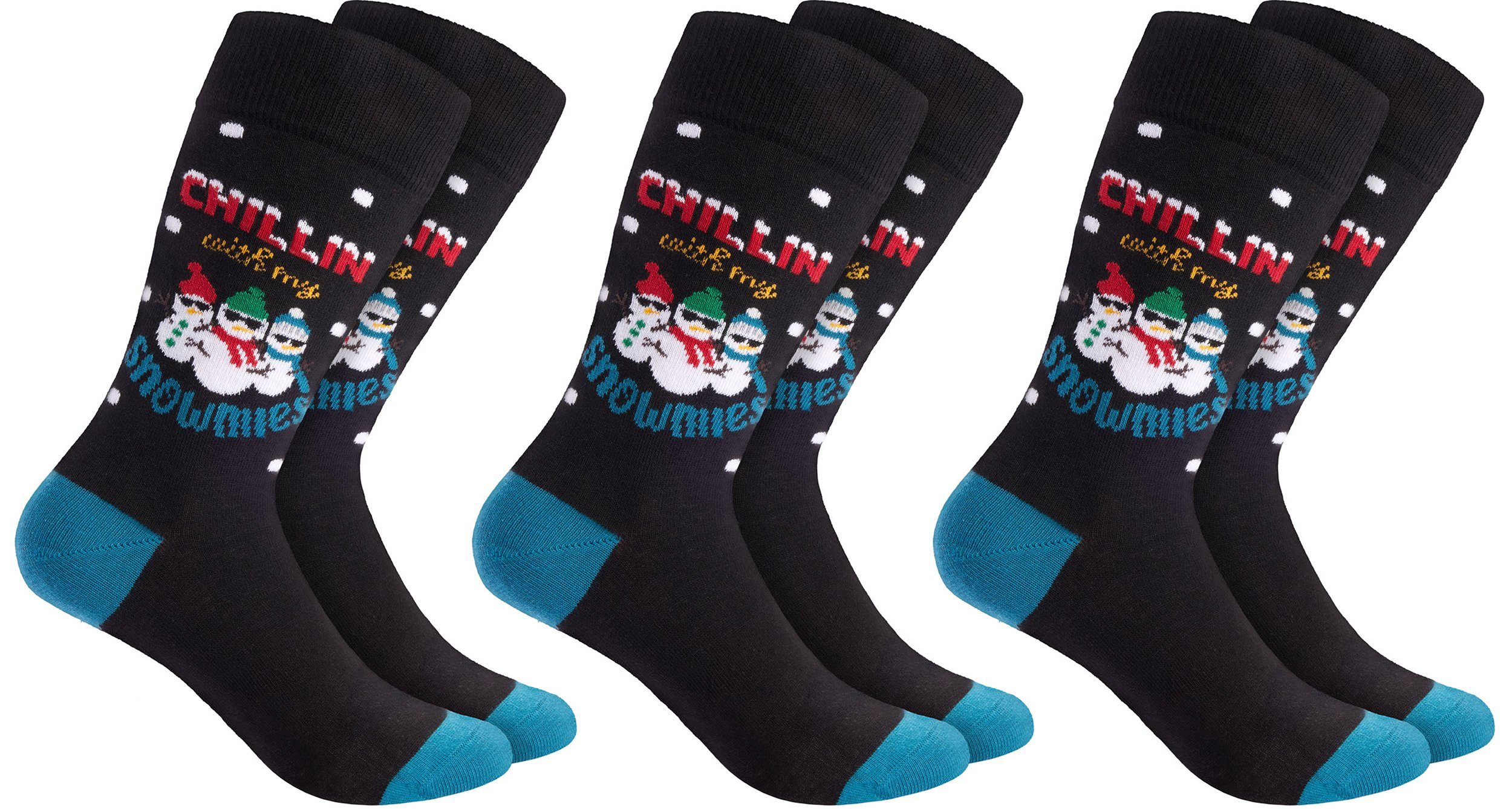 Socken Weihnachtssocken für Damen und Herren - Chillin with my Snowmies
