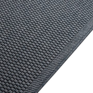 Teppich In- und Outdoorteppich 3d-Effekt schlicht einfarbig anthrazit blau, Teppich-Traum, rechteckig, Höhe: 5 mm