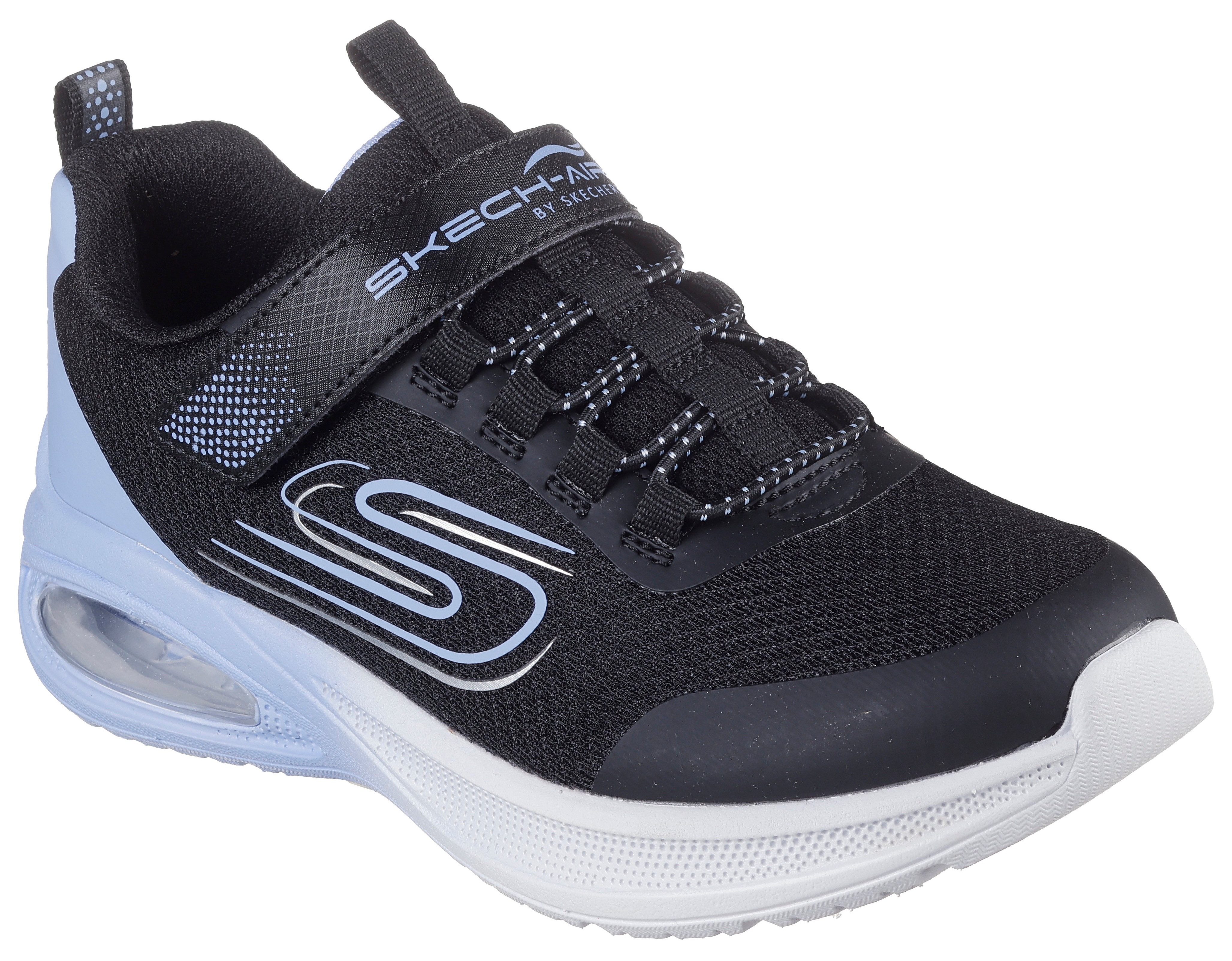 Skechers MICROSPEC MAX ADVANCE Sneaker, Slip-OnSneaker, Klettverschluss,S-Logo, Größenschablone zum Download