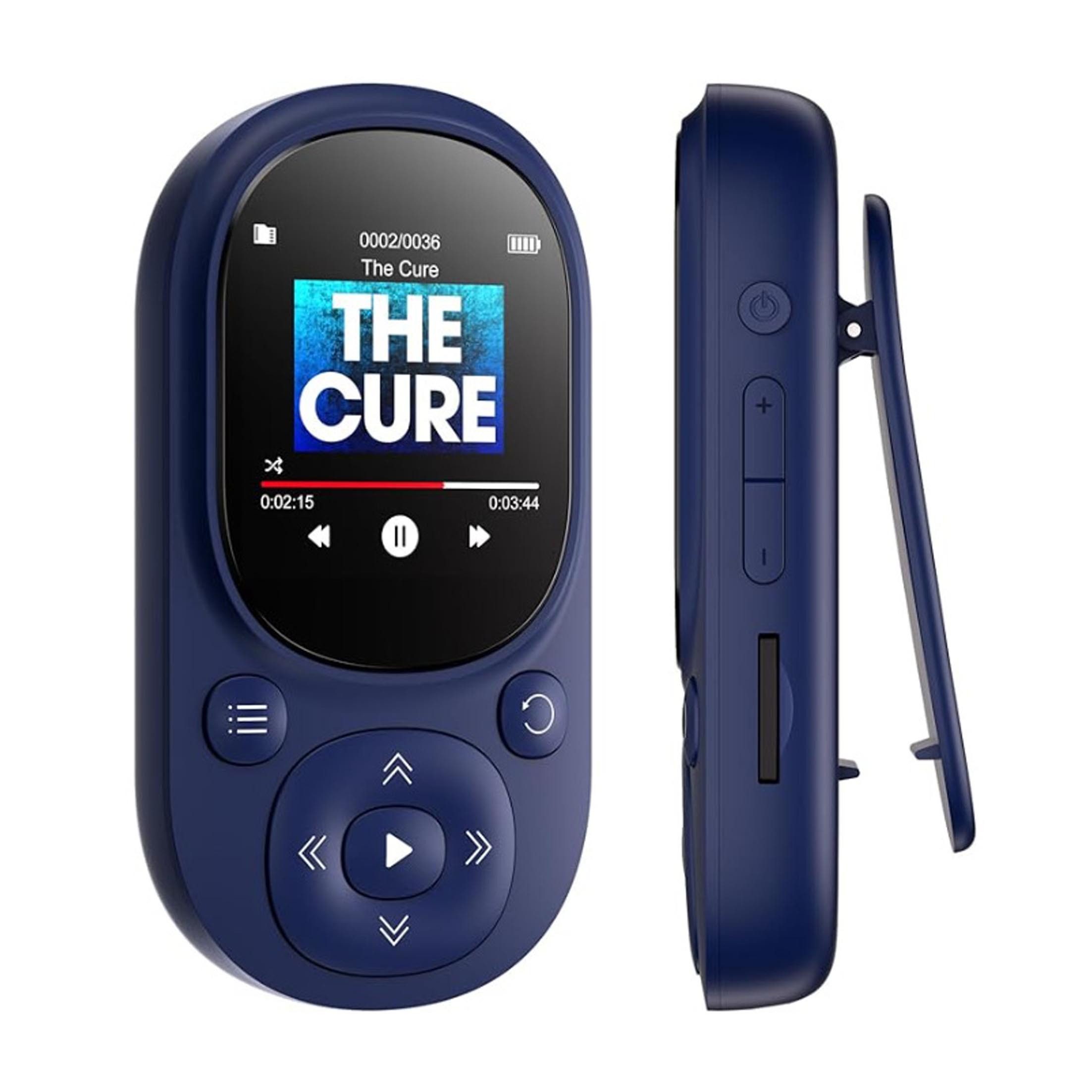 KINSI MP3 Player Bluetooth 5.3 64GB, Sport Musikplayer mit TFT Display MP4-Player (64 GB, Bluetooth, Unterstützt bis 128GB TF Karte, mit unabhängiger Lautstärketaste)