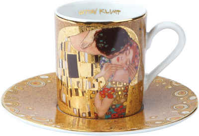 Goebel Espressotasse »Der Kuss«, Fine China-Porzellan, goldfarben, Höhe ca. 6 cm