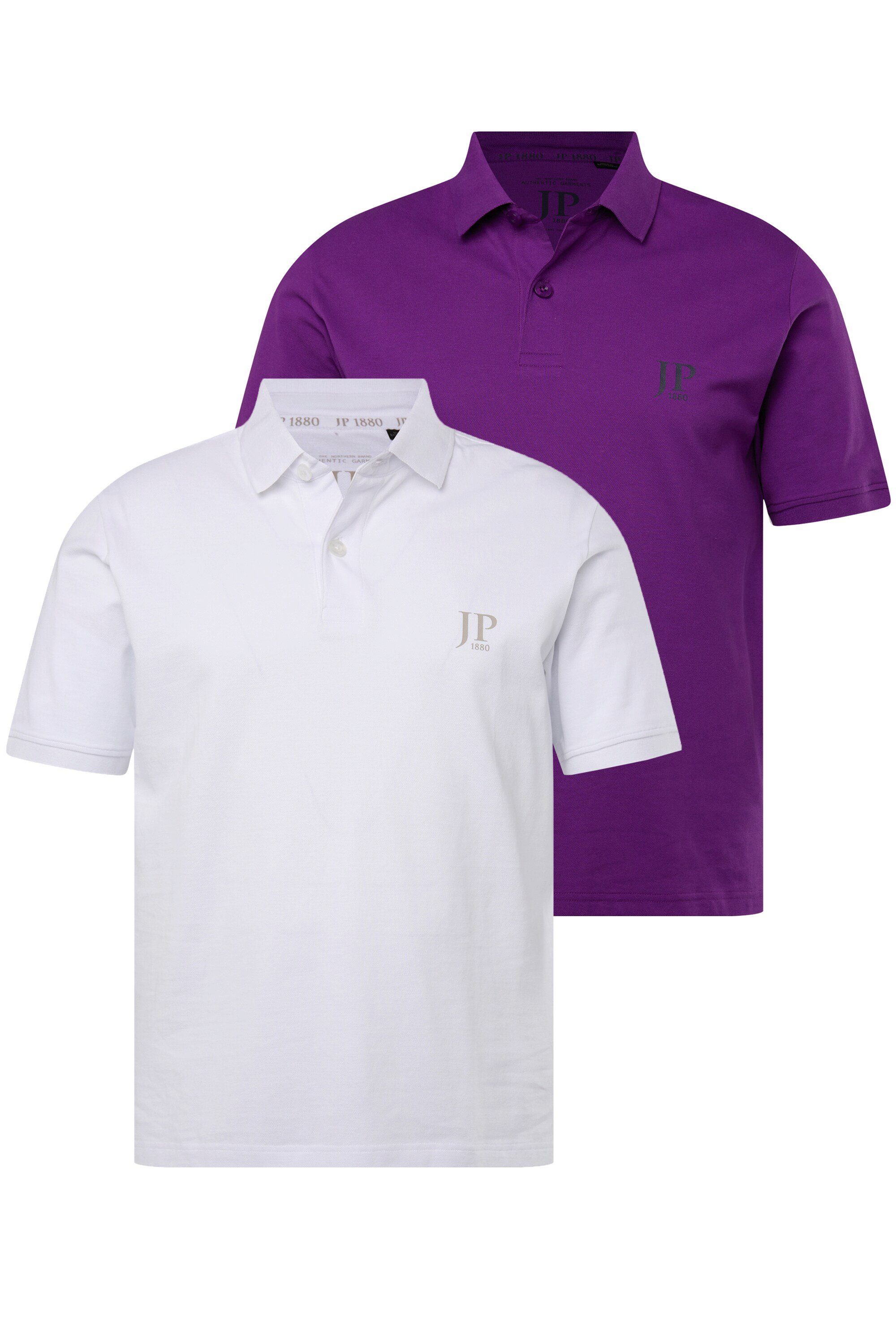 JP1880 Poloshirt Poloshirts Basic 2er-Pack Piqué gekämmte Baumwolle (2-tlg) günstig online kaufen
