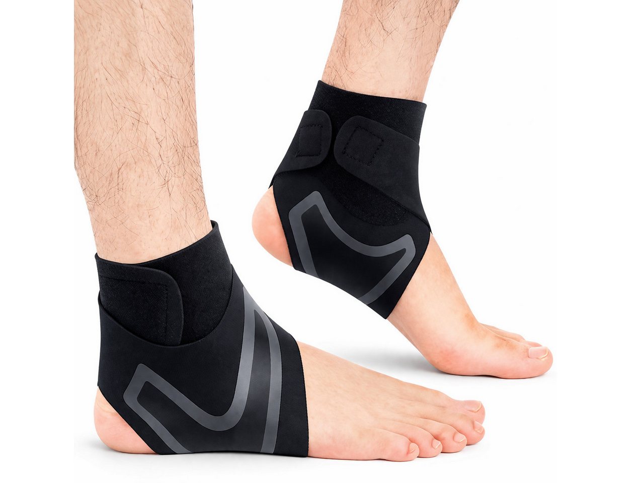 COOL-i ® Magnet-Fußknöchelbandage 2er Set Knöchelbandage, elastisch & verstellbar, atmungsaktiv, für Alltag & Sport, links & rechts