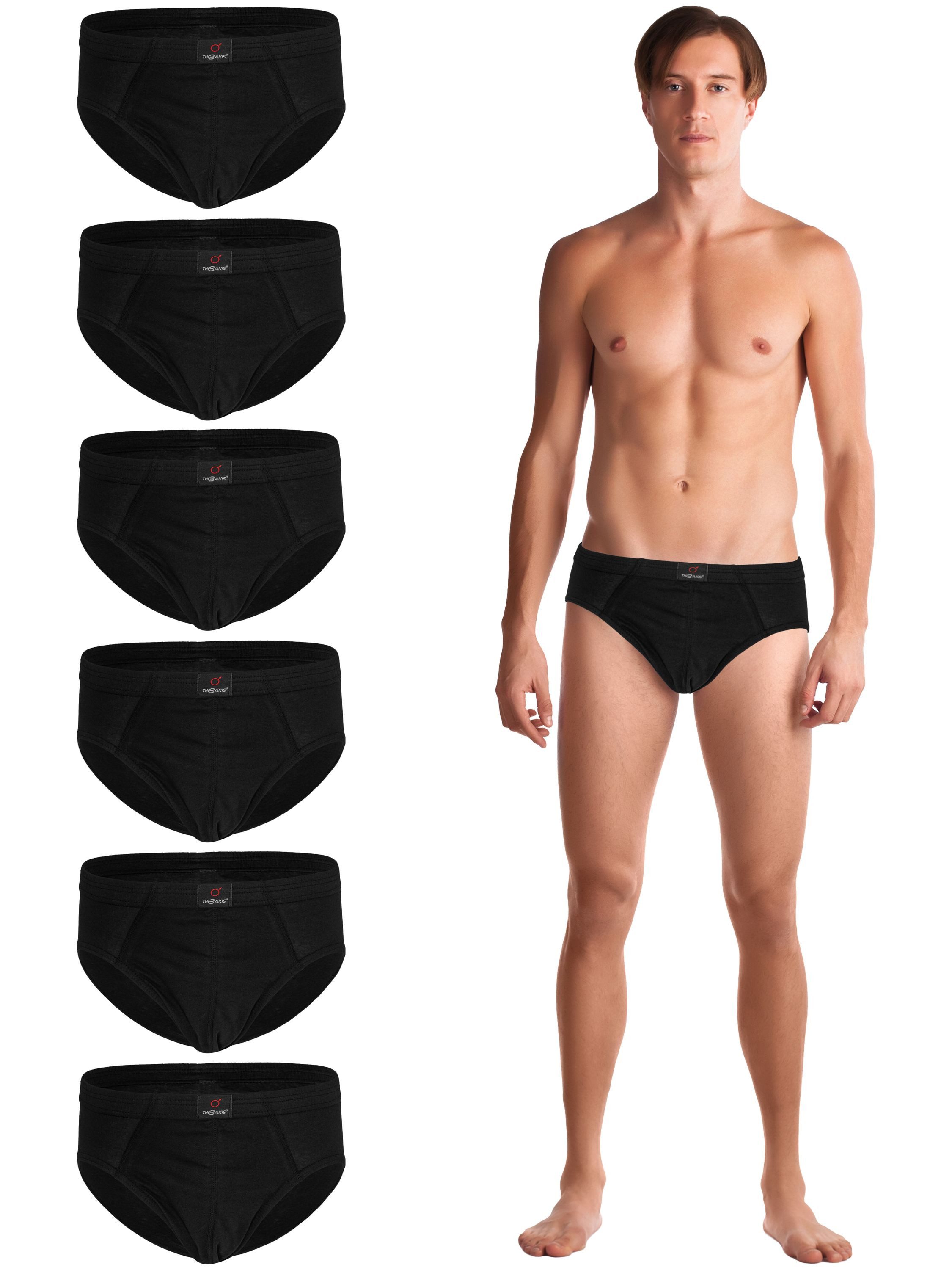 TEXEMP Slip 3er-6er Pack Herren Slip Baumwolle Schwarz Unterhose Sportslip Basic (6-St) 100% Baumwolle - Übergrößen