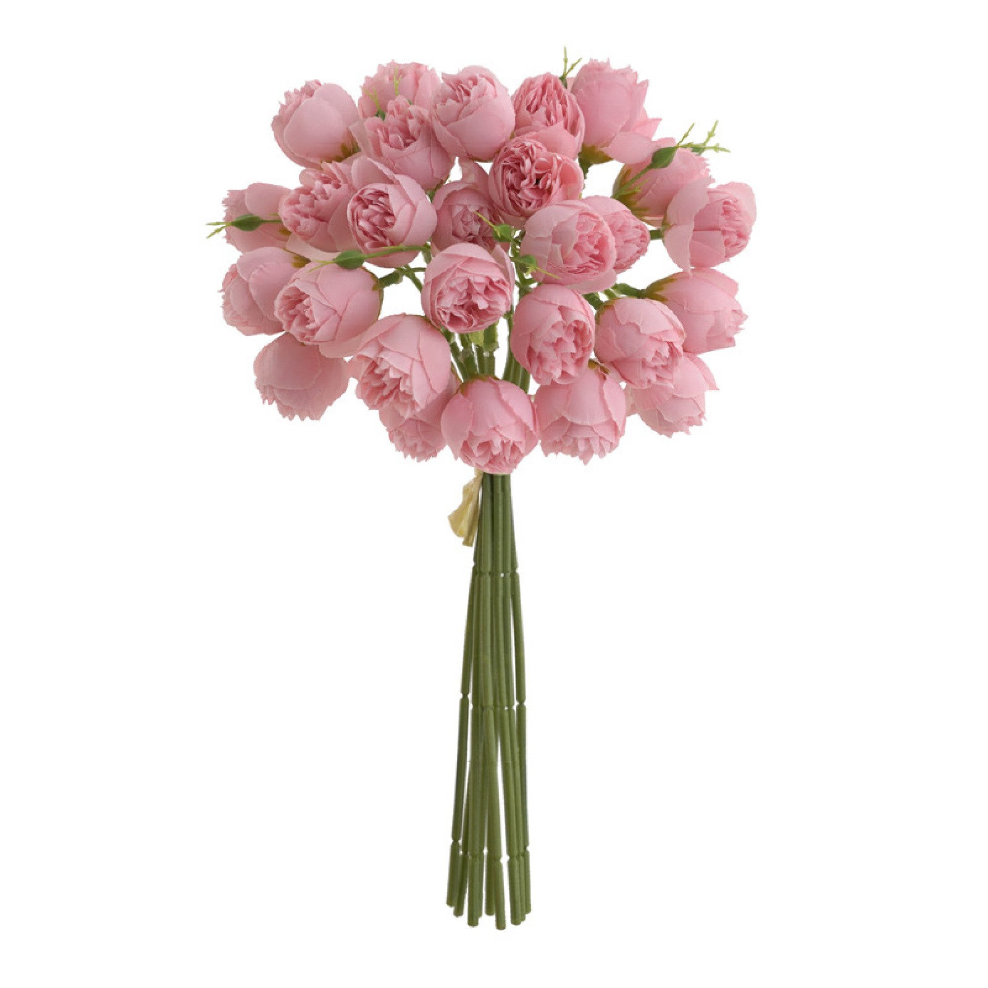 Kunstpflanze 27 teiliger handgebundener Rosen Pfingstrosen günstig online kaufen
