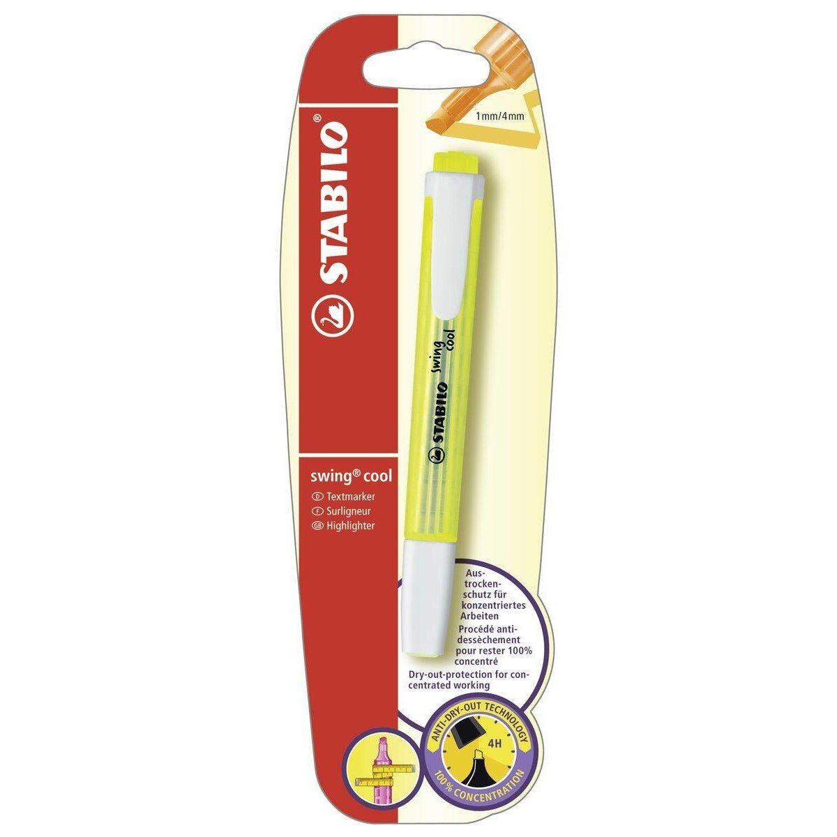 Marker Textmarker - STABILO swing cool - Einzelstift - gelb