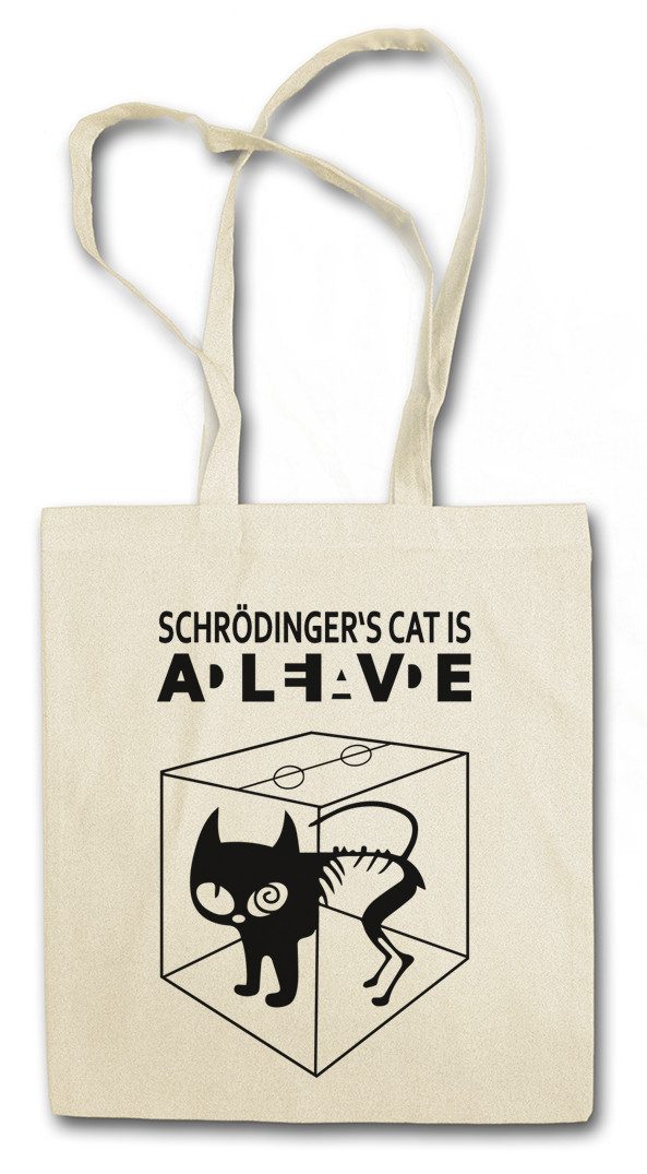 Beuteltasche Schrödinger's Cat Is Alive Dead I Stofftasche The Big Schroedinger TV