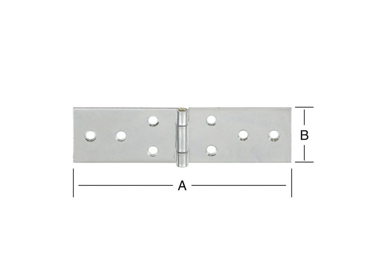 Thumbnail - Vormann WC-Deckel-Scharnier Vormann Breite Tischbänder verzinkt 120 x 33 mm