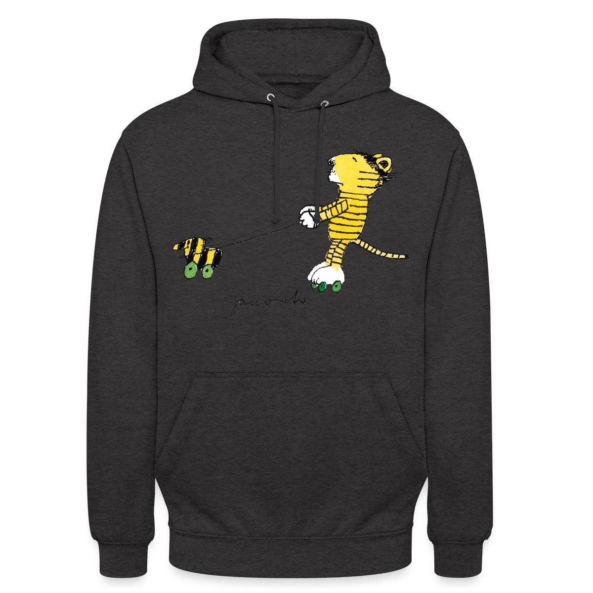 Spreadshirt Hoodie Janosch Tiger auf Rollschuhen Unisex Hoodie (1-tlg)