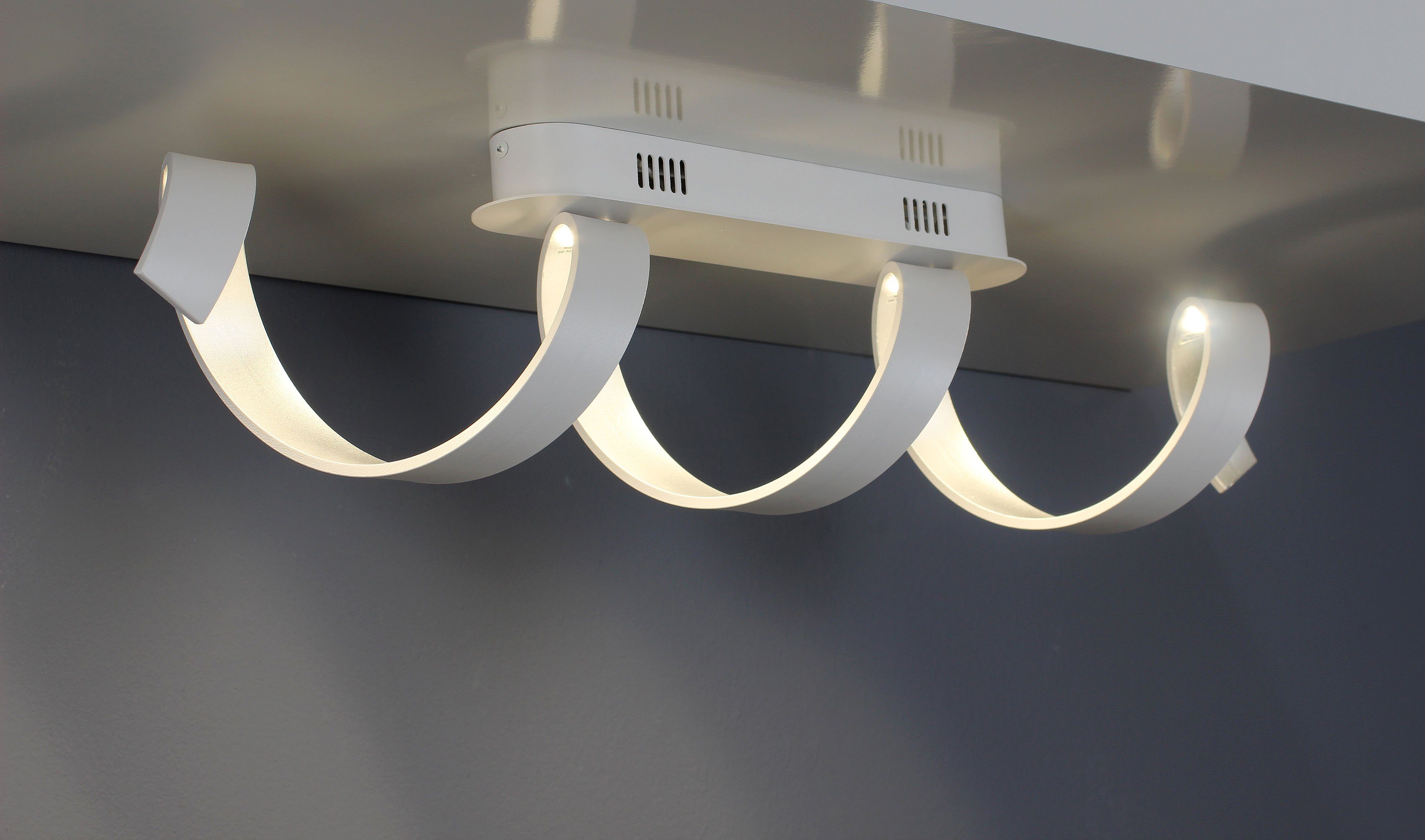 LUCE Design LED Deckenleuchte HELIX, fest Warmweiß LED integriert