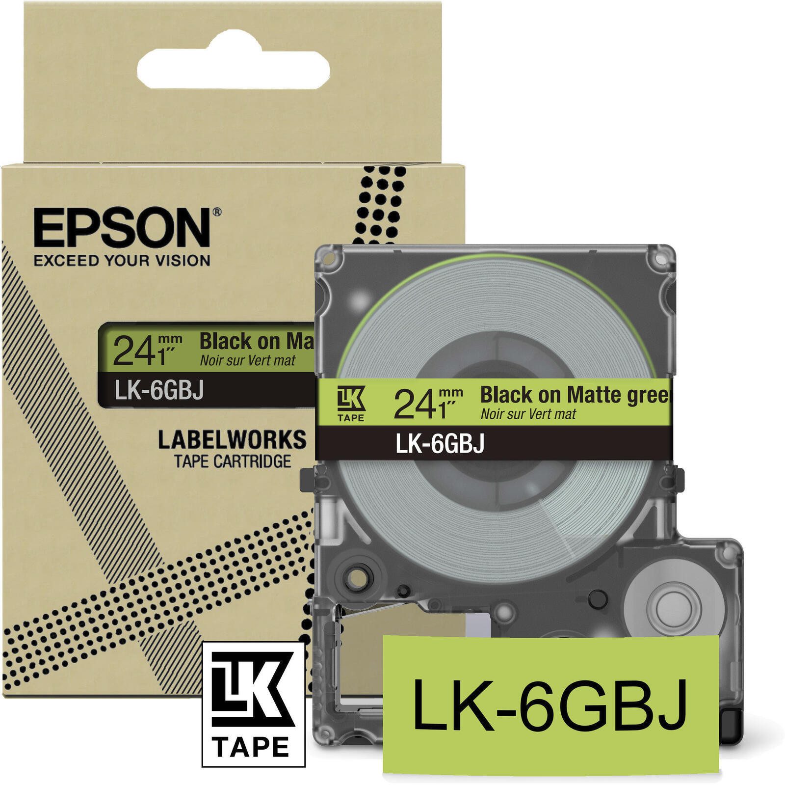 Epson Fotopapier EPSON Band LK-6GBJ 24 mm grün