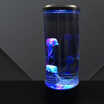 PRECORN Lavalampe Quallen-Lampe Aquarium Nachtlicht 3D-Meeresaquarium Geschenke Kinder