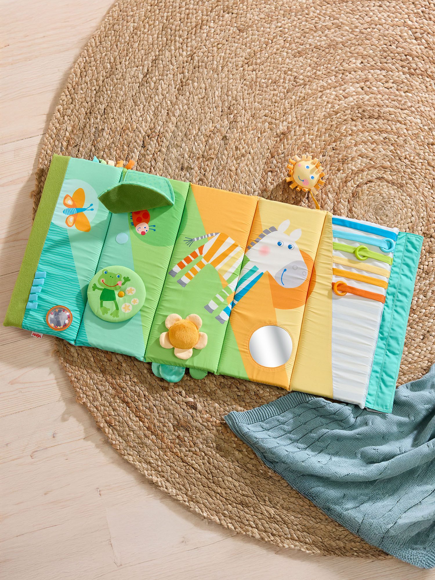 Haba Krabbelrolle Entdeckerrolle Zebra, Spielrolle, Motorikrolle, Babyrolle