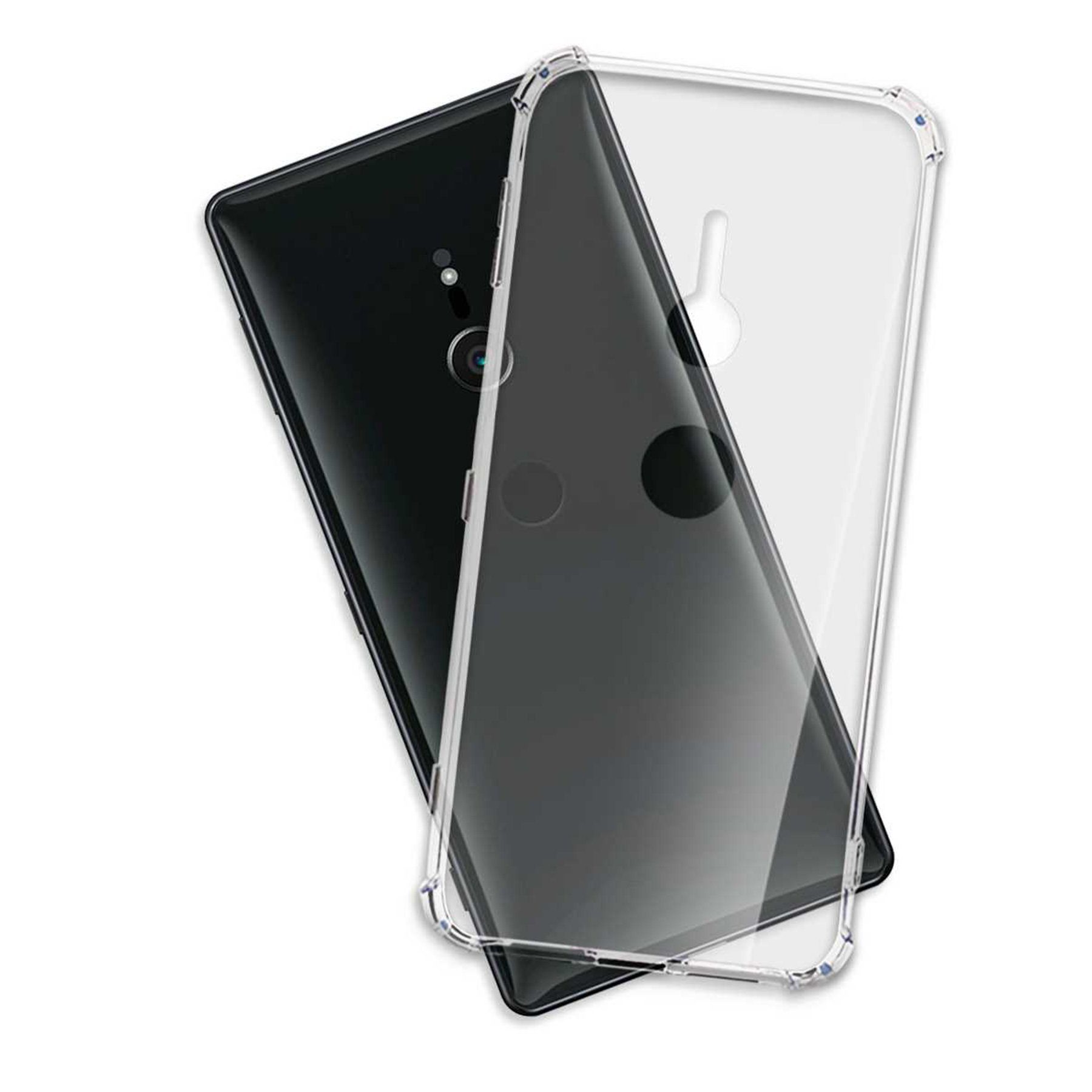 mtb more energy Smartphone-Hülle Clear Armor Case für Sony Xperia XZ2, Transparente TPU Schutzhülle Case Backcover mit Anti-Shock Verstärkung