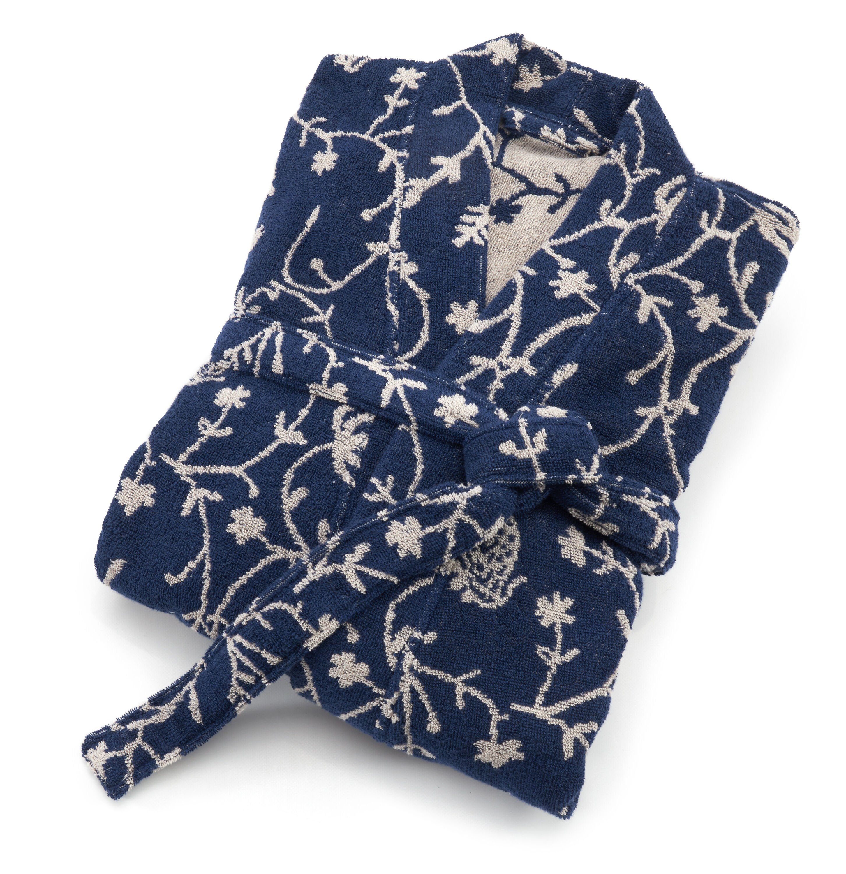 Bassetti Damenbademantel BRENTA, midi, Baumwolle, ohne Kapuze, Gürtel, aus günstig online kaufen