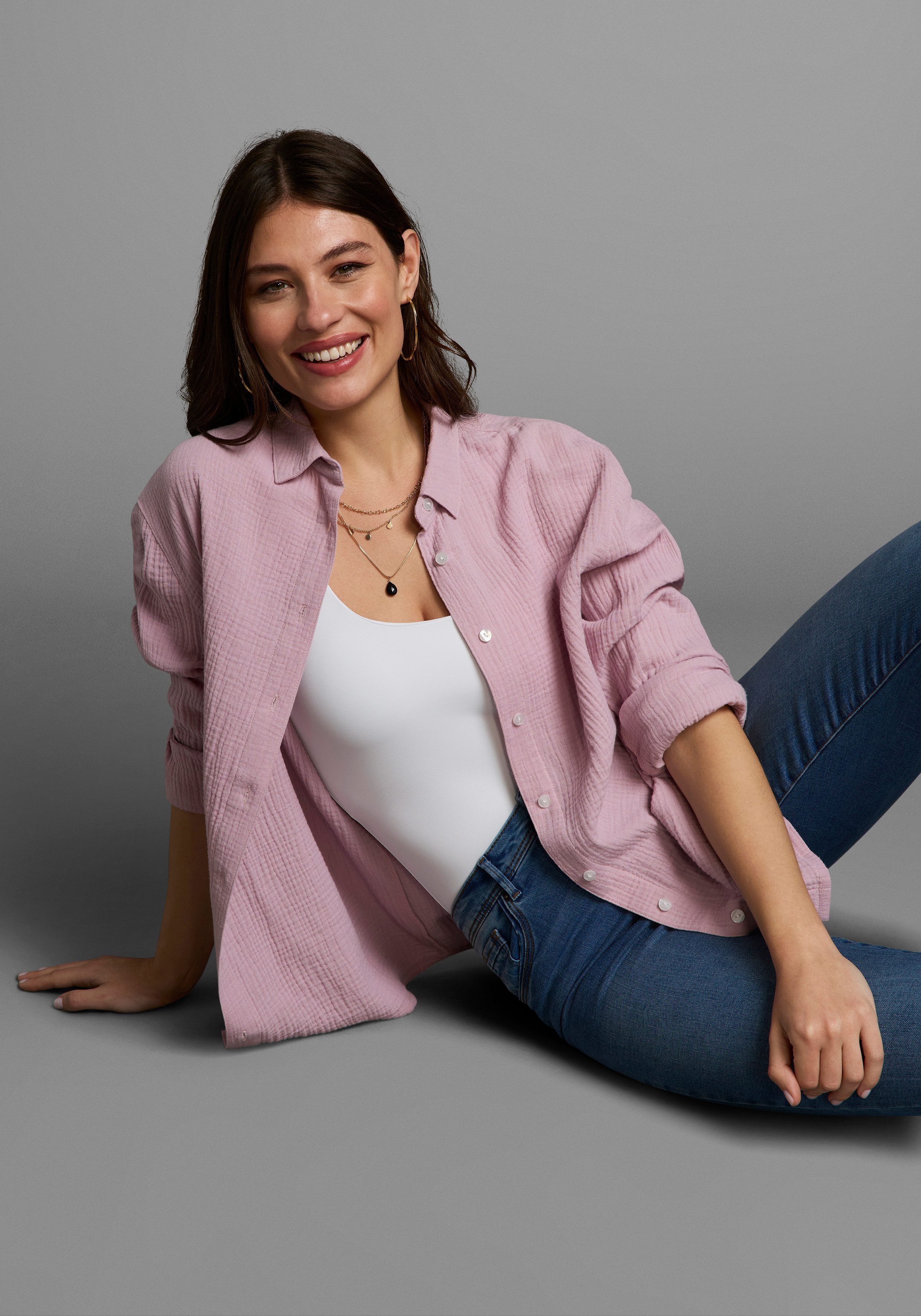 Laura Scott Longbluse in Musselin-Qualität