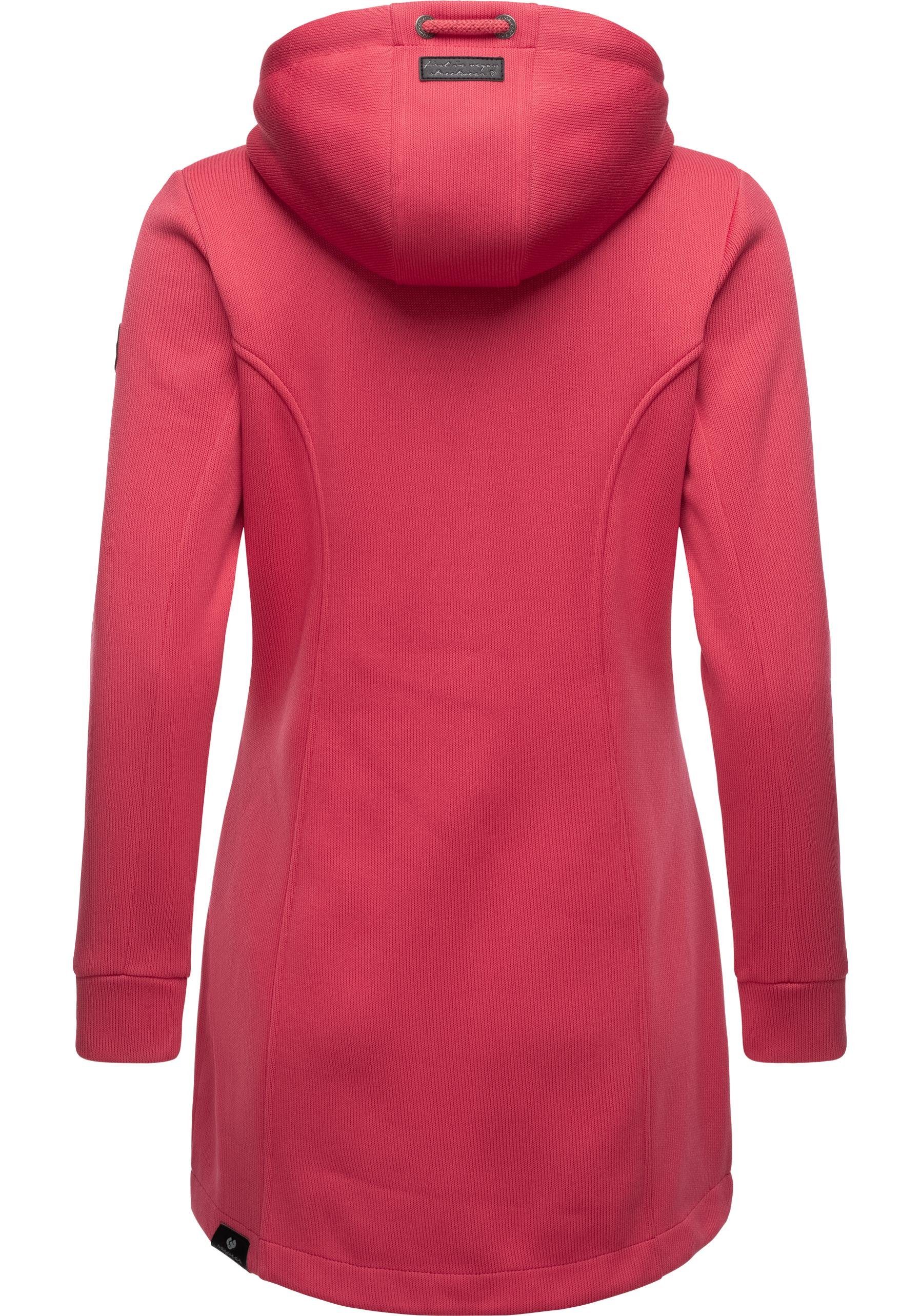 Ragwear Kapuzensweatjacke Letti Bonded Sportliche Kapuzenjacke in Feinstrick-Optik