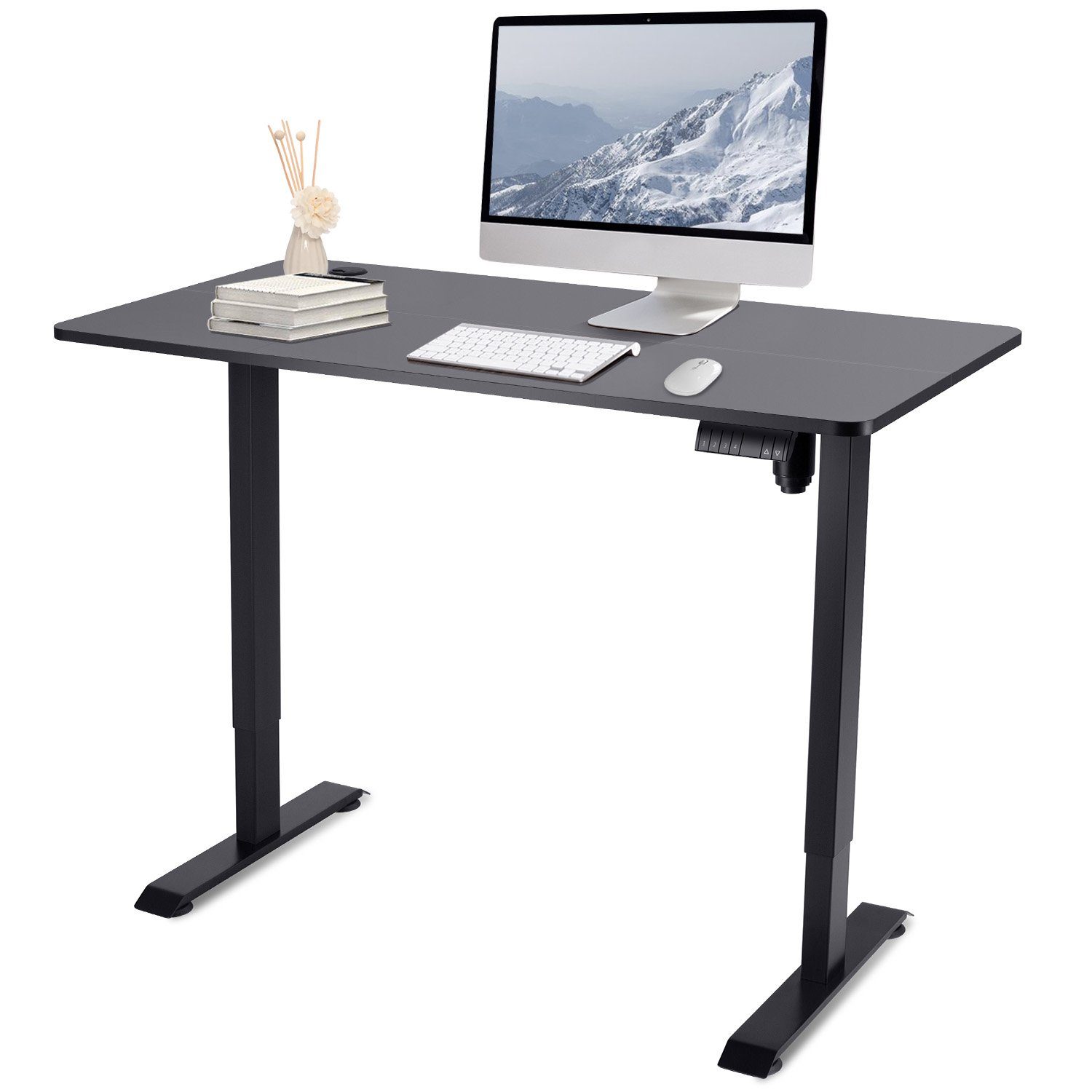 HOMALL Schreibtisch ergonomischer Computertisch, 100 x 60 cm, Hubbereich:  72-116 cm