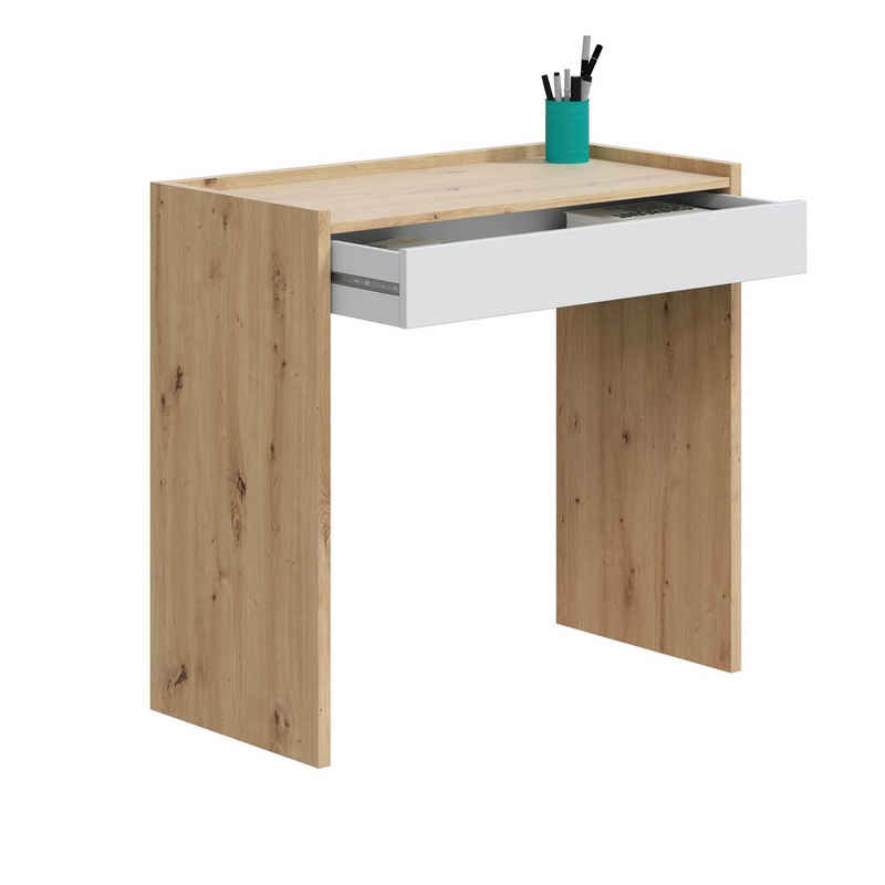habeig Schreibtisch Holzschreibtisch Schublade Kinderschreibtisch Spieltisch, 81,5cm breit