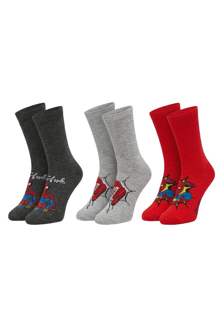 Socken Spider-Man Jungen Socken 3er Pack Marvel Kinder Baumwollmix