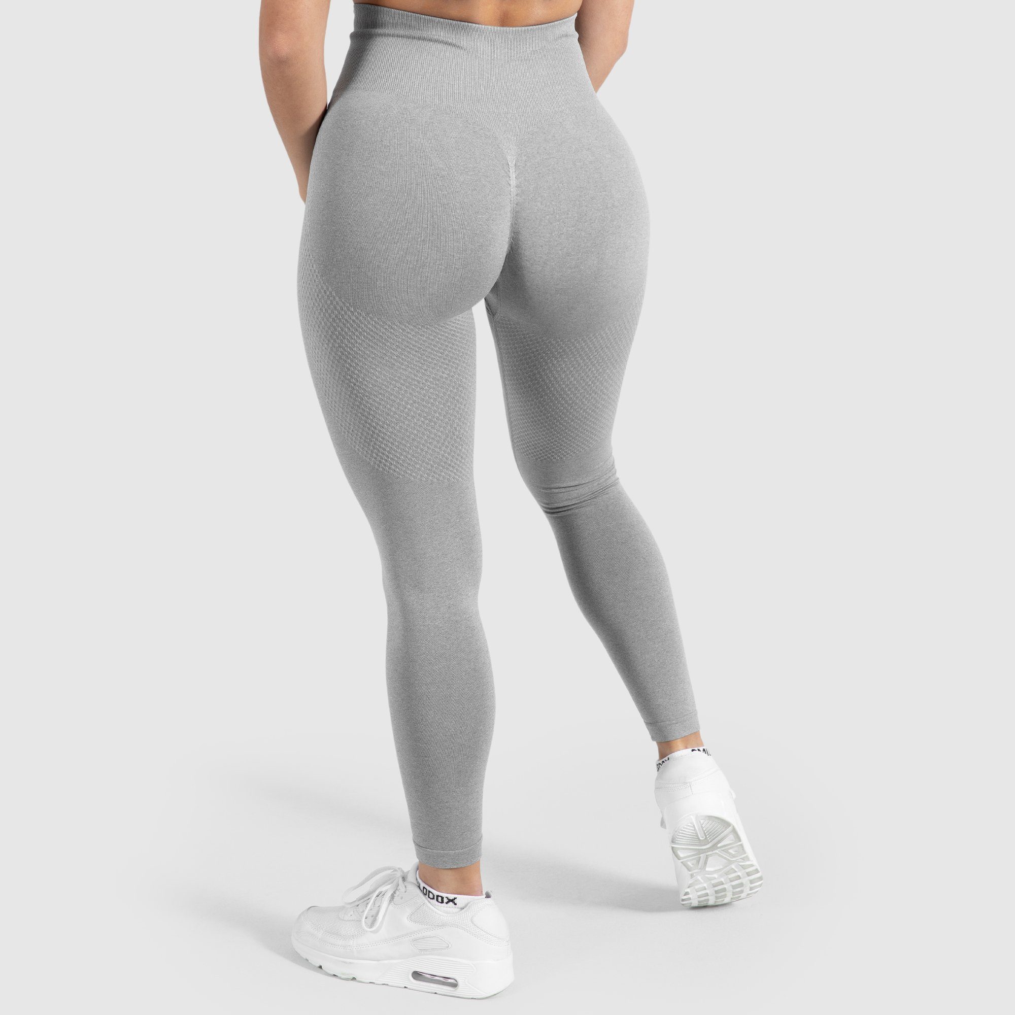 Smilodox Leggings Amaze - Grau Melange Scrunch