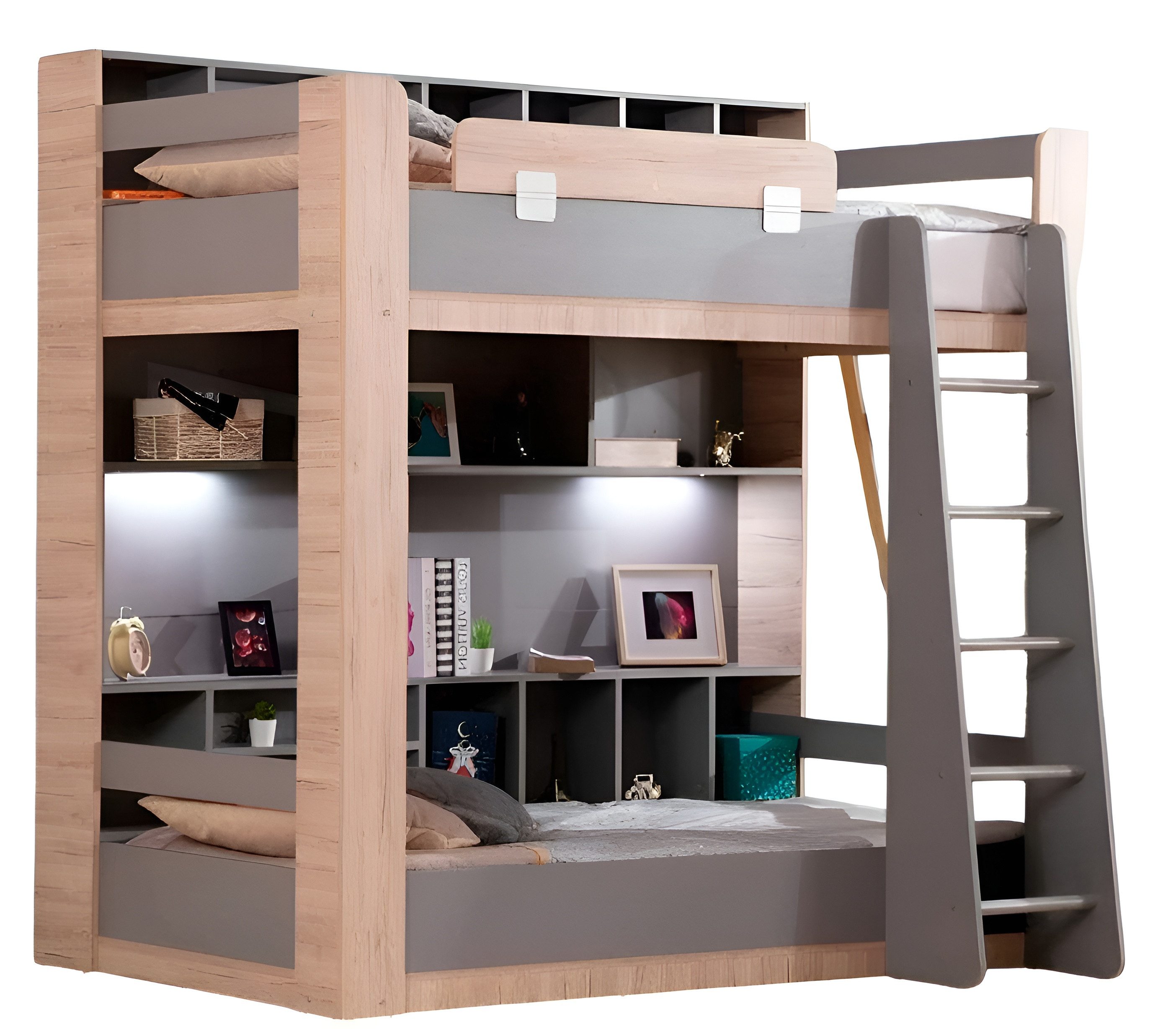 Xlmoebel Etagenbett Designer Kinderzimmer Bett Hochbett Deluxe Jugendbett Doppelstockbett (1-St., Etagenbett), Hergestellt in Europa