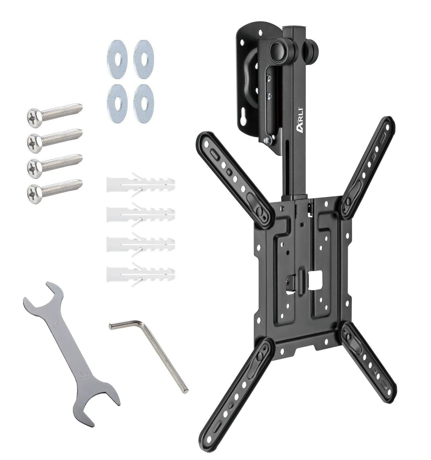 ARLI TV-Deckenhalterung TV Deckenhalterung klappbar für 23 – 55 Zoll neigbar, schwenkbar, (bis 55,00 Zoll, faltbar für LED LCD OLED Curved Fernseher)