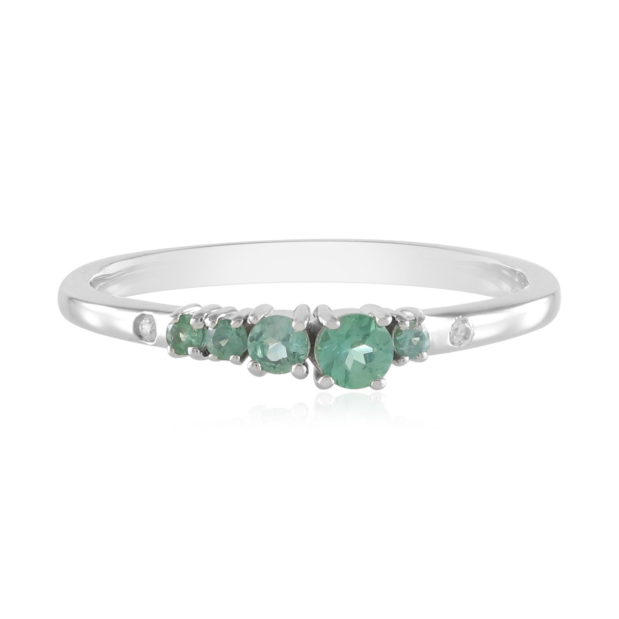 Silberring Cavill Alexandrit-Ring 0,264 ct, platiniert, 925er Silber, Zirkonia