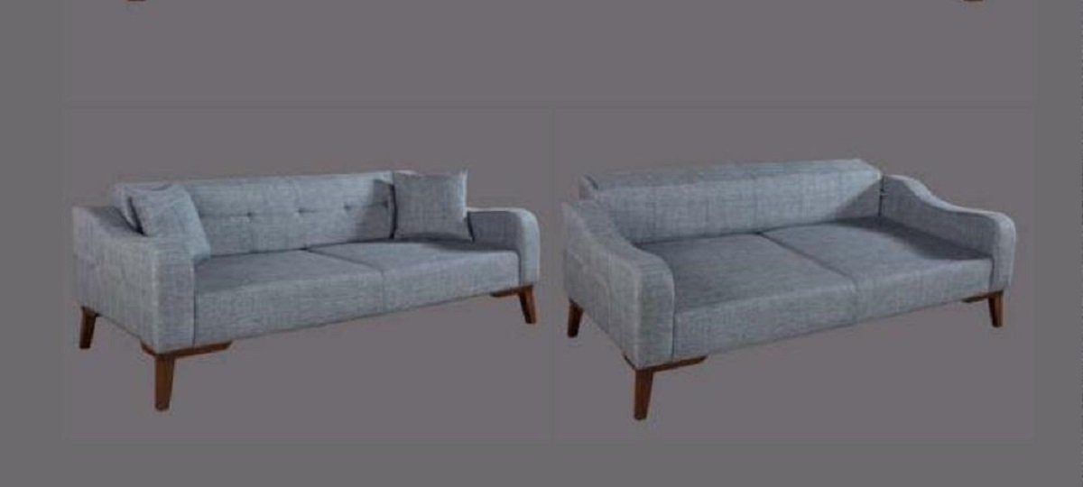 Sofa Polster, Set Sofa Grau Couchgarnitur 331 3 Teile Sitz JVmoebel Stoffbezug