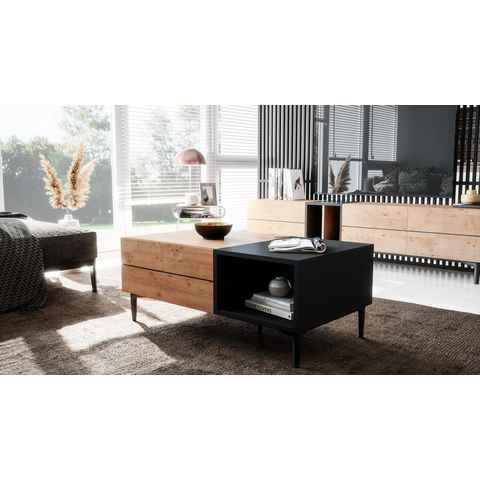 Newroom Couchtisch Nizza, Wildeiche Wohnzimmertisch Vintage Indurstrial Landhausstil Sofatisch