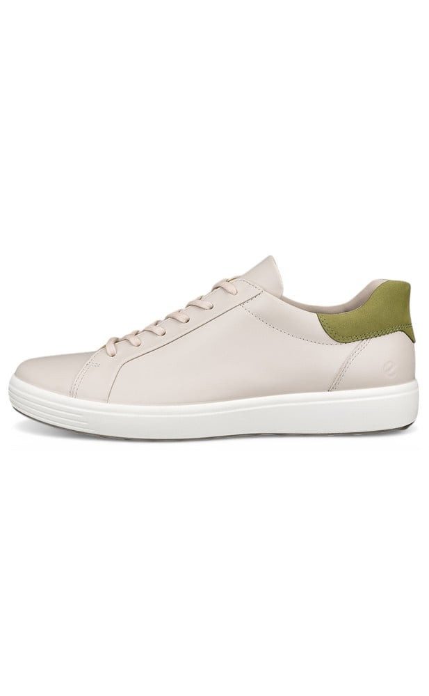 Ecco Soft 7 Easy Slip Lace (Premium-Leder) beige Herren Sneaker – Bild 4 von 5