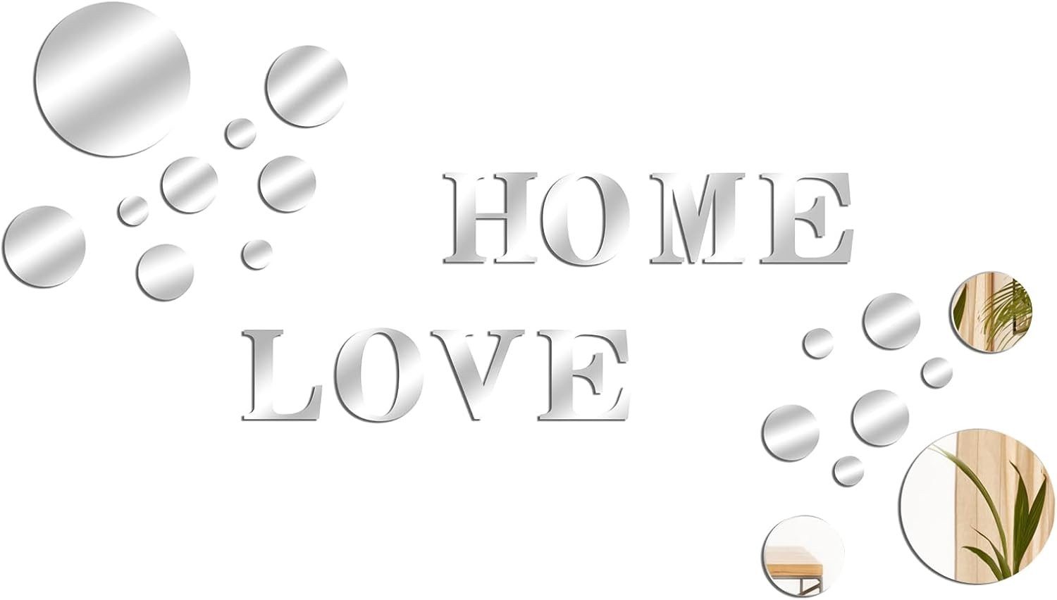 Coonoor 3D-Wandtattoo 26 pcs Spiegel Aufkleber,3D Wandaufkleber günstig online kaufen